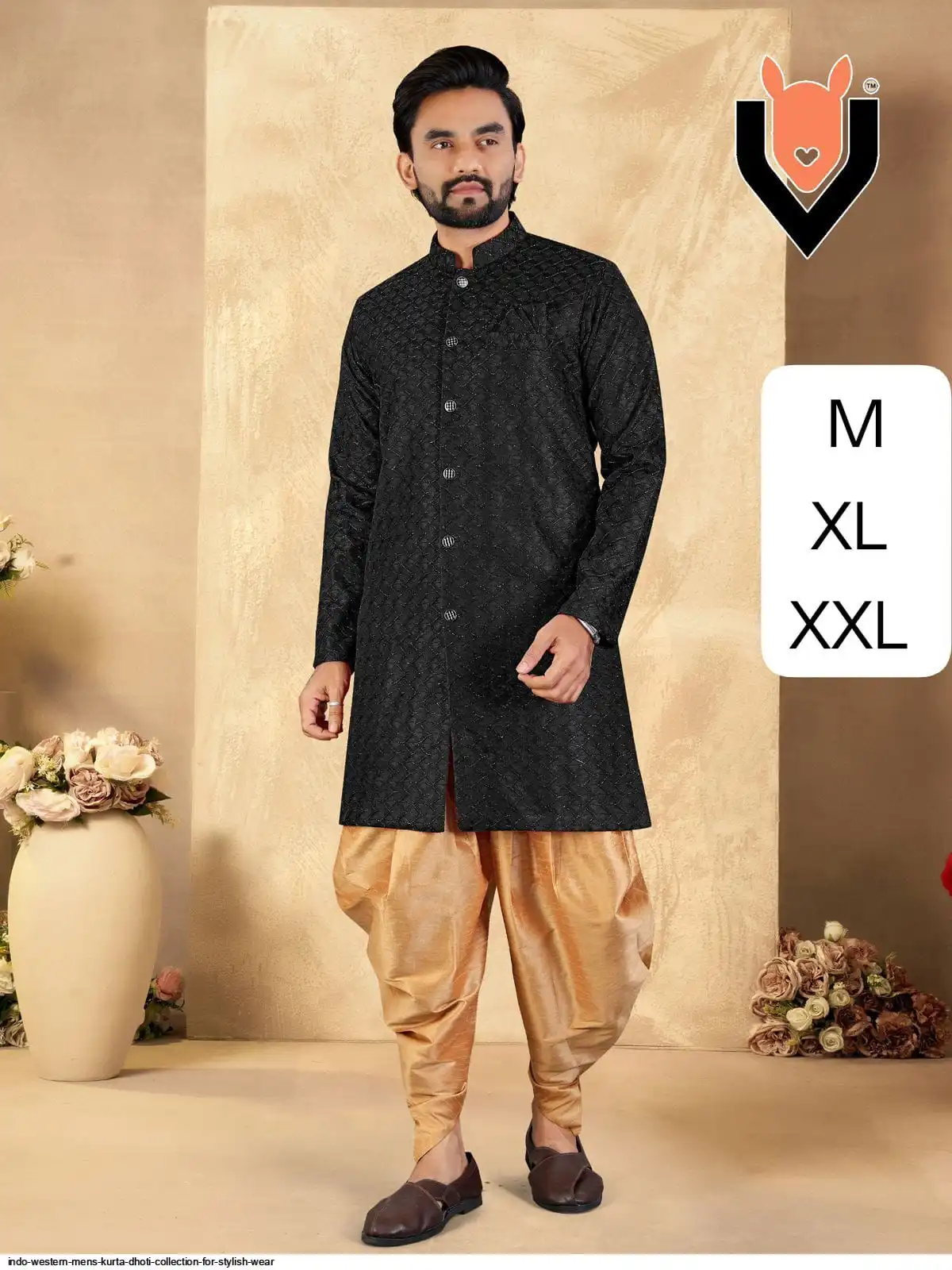 INDO WESTERN MENS KURTA DHOTI COLLECTION FOR STYLISH WEAR C