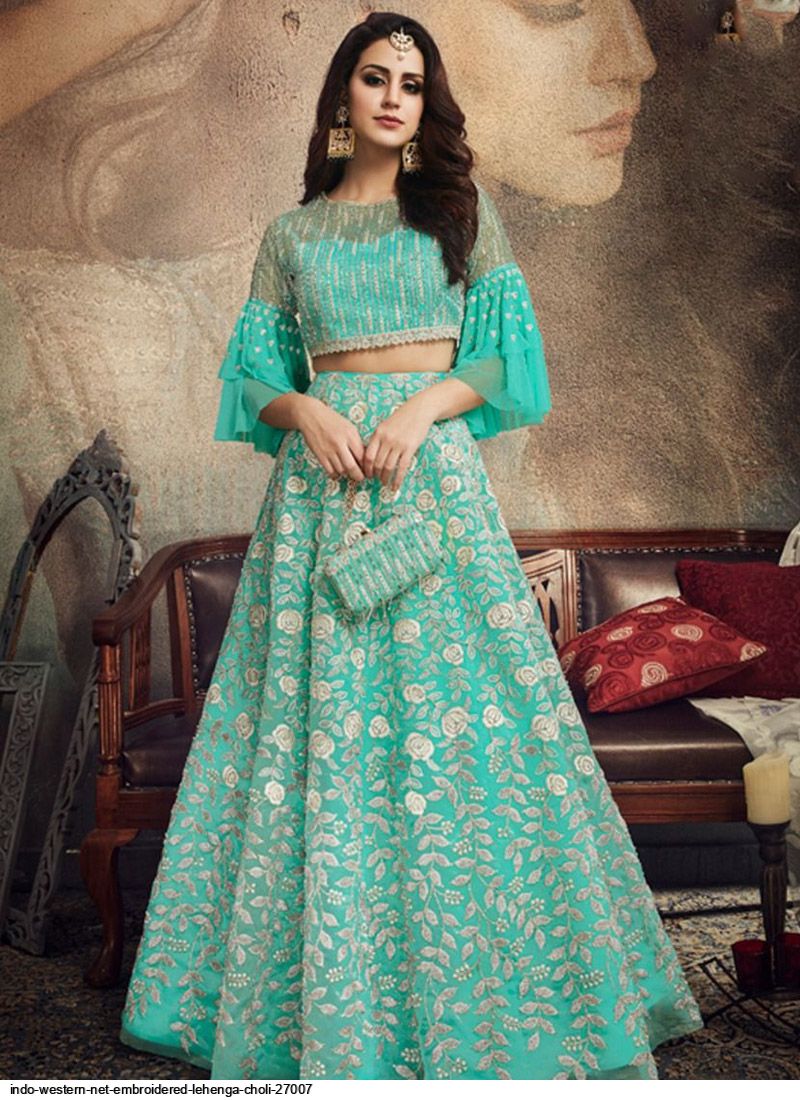 Partywear Designer Indo-Western Lehenga Choli at Rs 10995.00 | डिज़ाइनर  लहंगा चोली - Anant Tex Exports Private Limited, Surat | ID: 2850517561355
