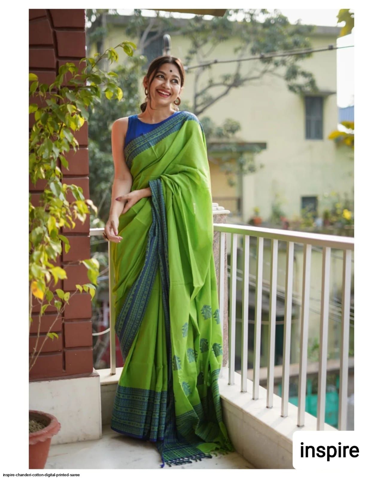 inspire chanderi cotton digital printed saree 71