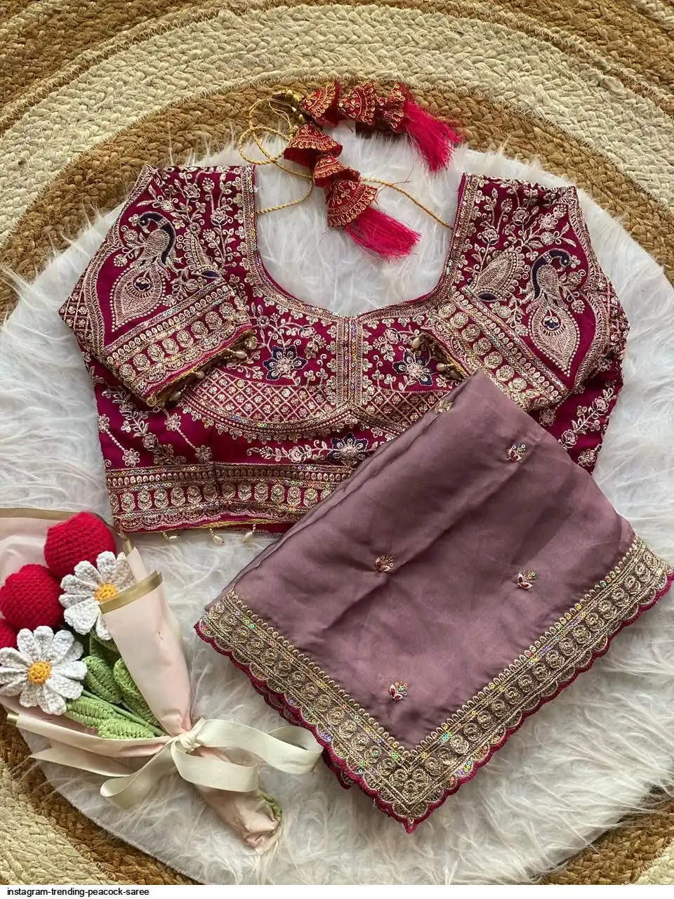 INSTAGRAM TRENDING PEACOCK SAREE 5