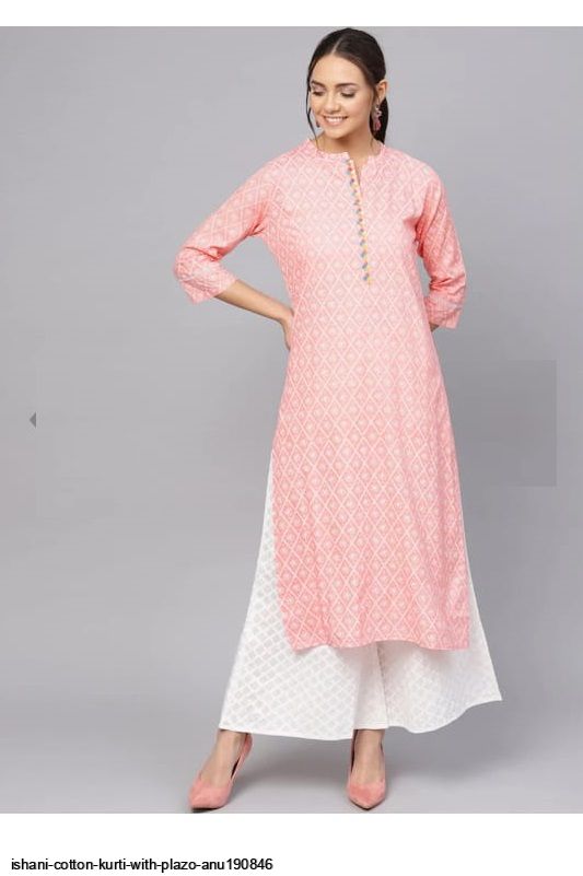 ISHANI COTTON KURTI WITH PLAZO ANU190846