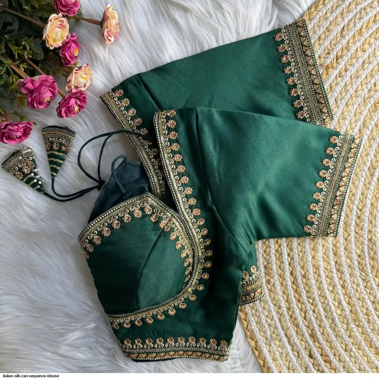 ITALIAN SILK ZARI SEQUENCE BLOUSE H