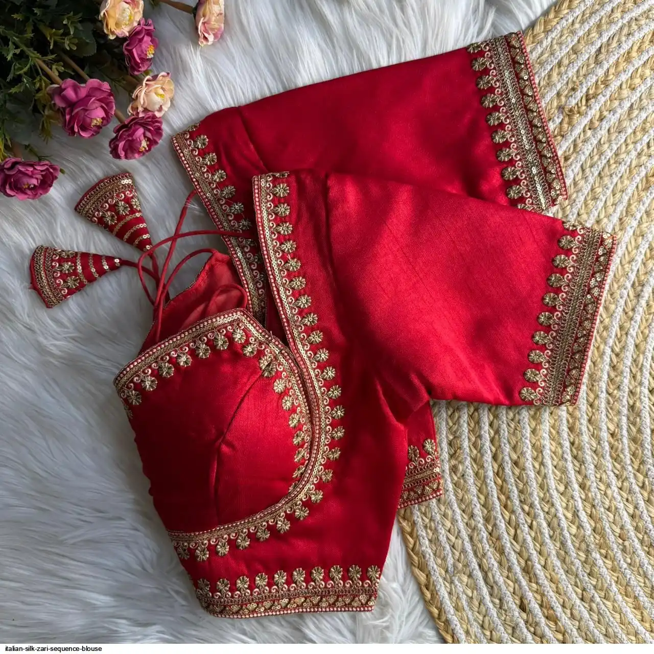 ITALIAN SILK ZARI SEQUENCE BLOUSE G