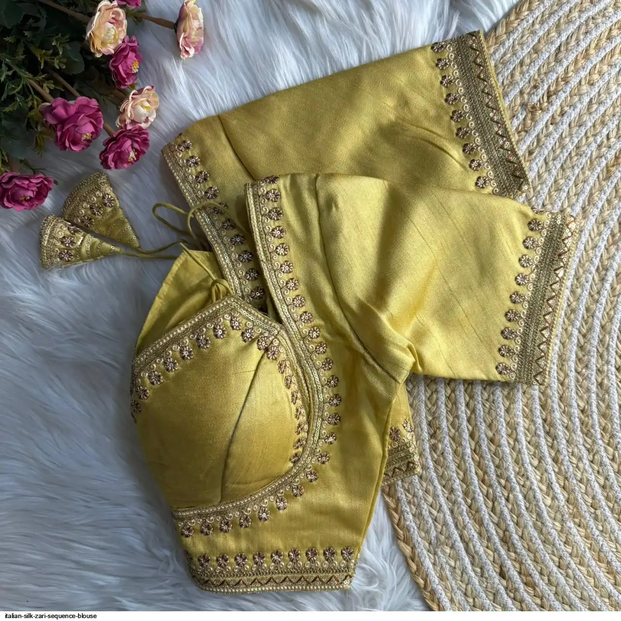 ITALIAN SILK ZARI SEQUENCE BLOUSE D
