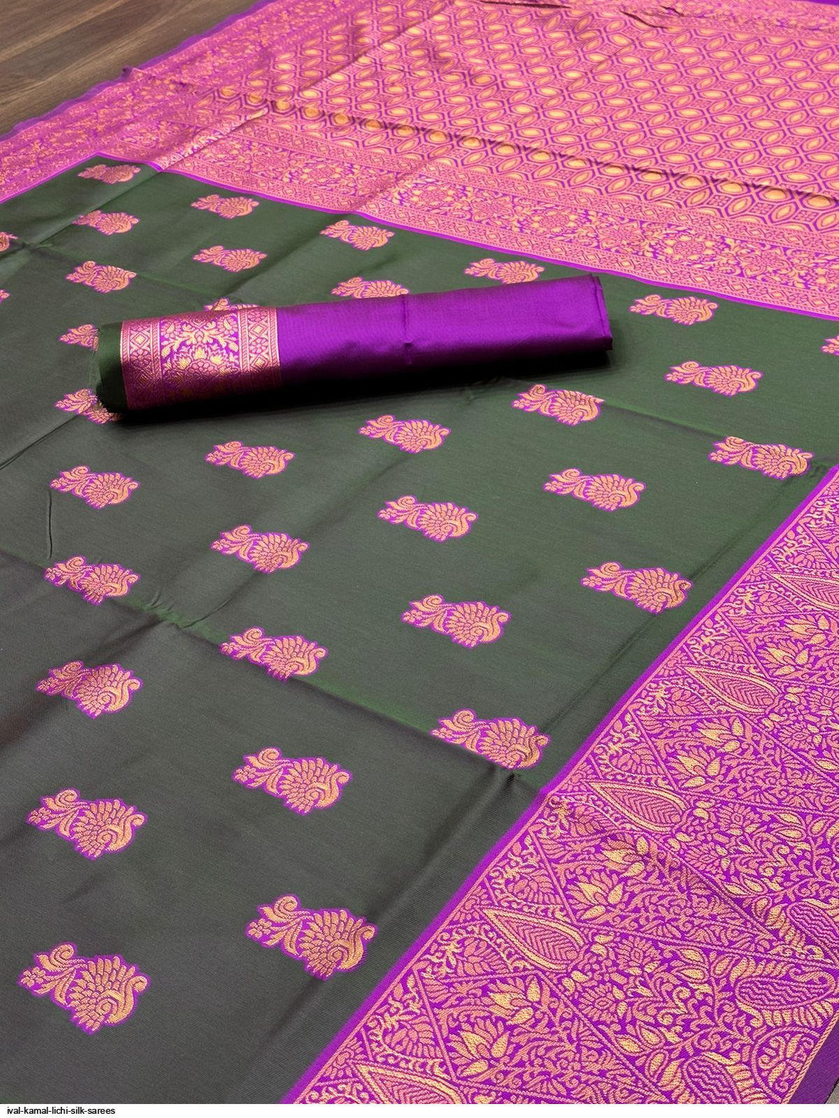 IVAL KAMAL LICHI SILK SAREES D