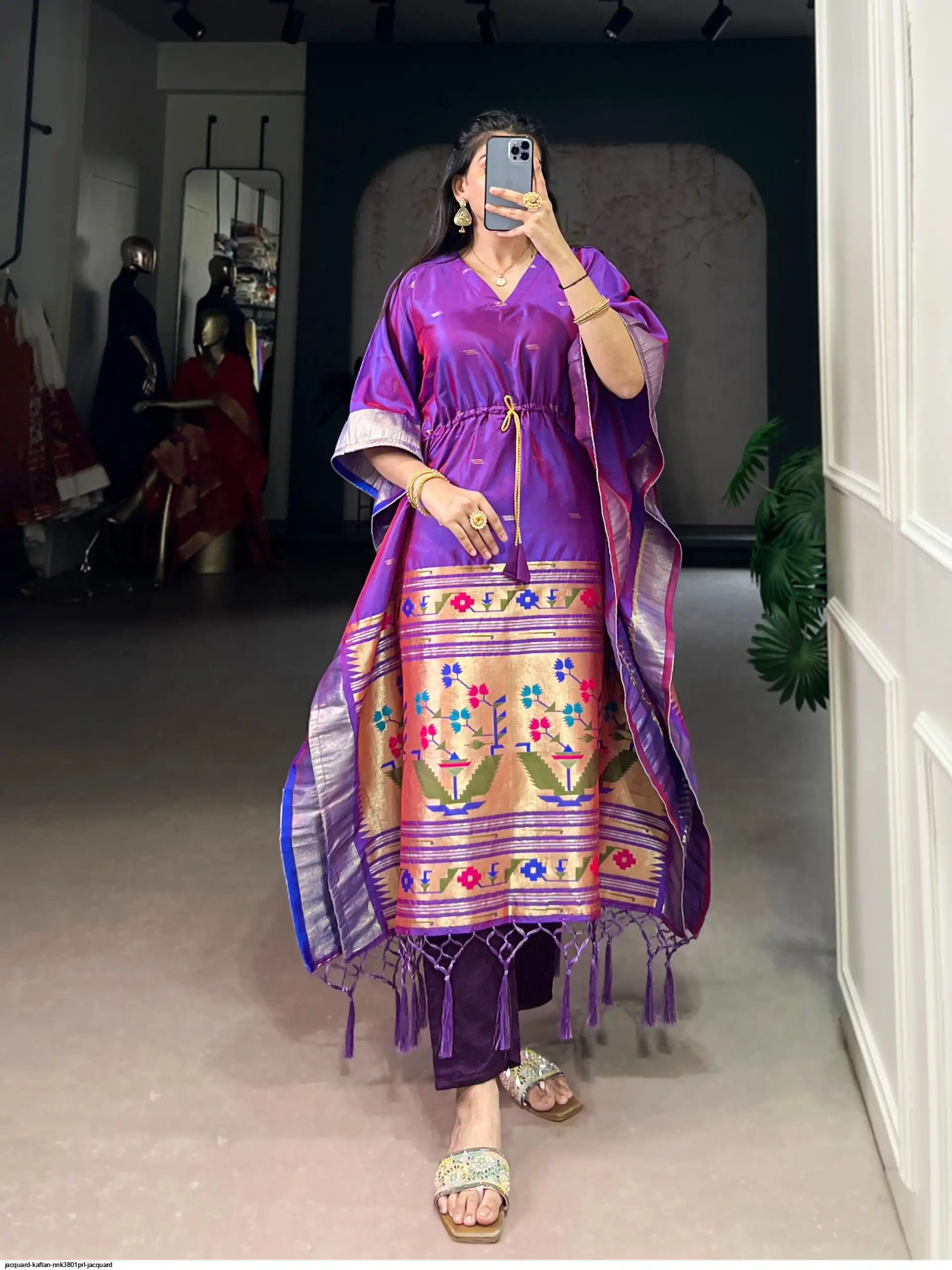 JACQUARD KAFTAN NNK3801PRL JACQUARD 3