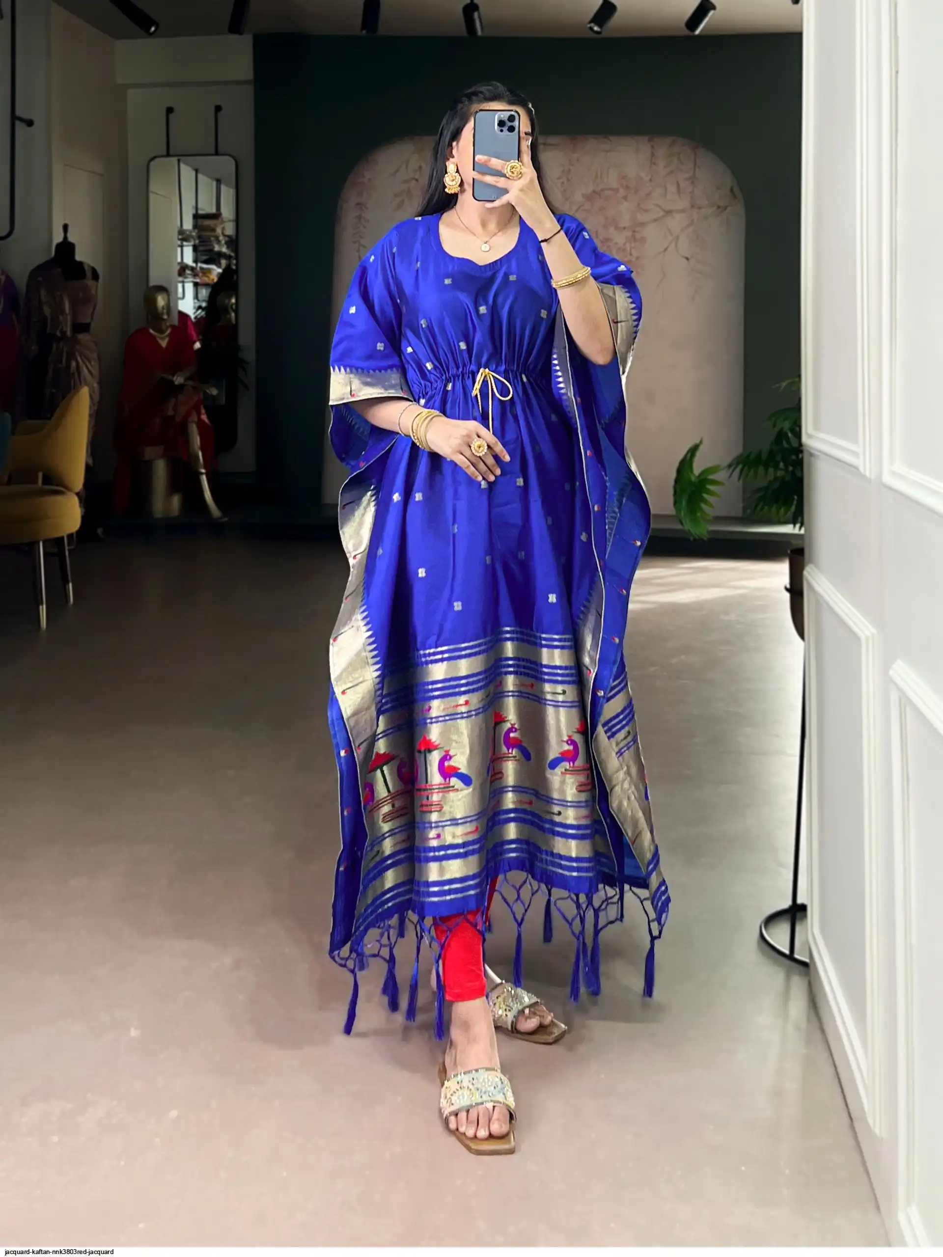 JACQUARD KAFTAN NNK3803RED JACQUARD 1