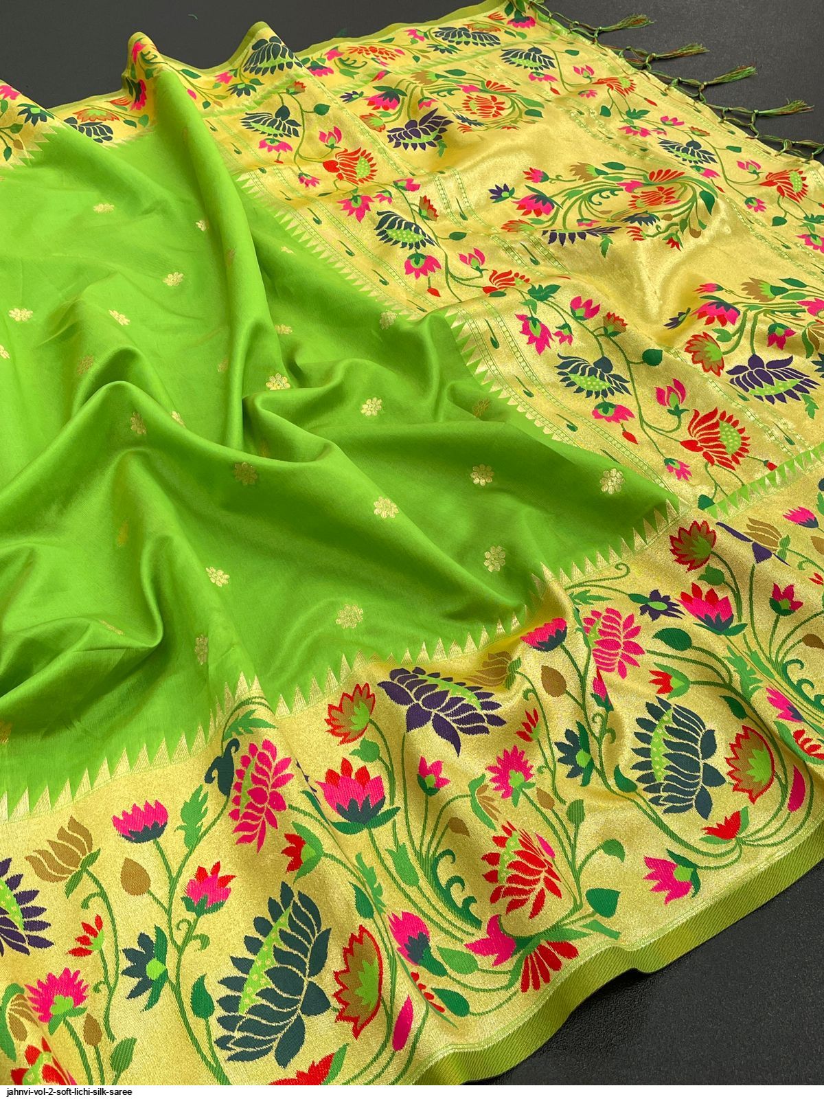 JAHNVI VOL 2 SOFT LICHI SILK SAREE B