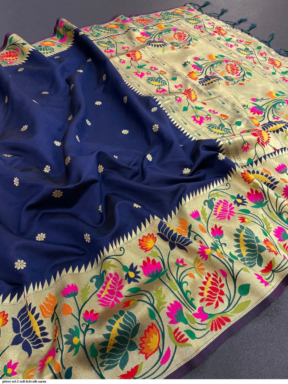 JAHNVI VOL 2 SOFT LICHI SILK SAREE A
