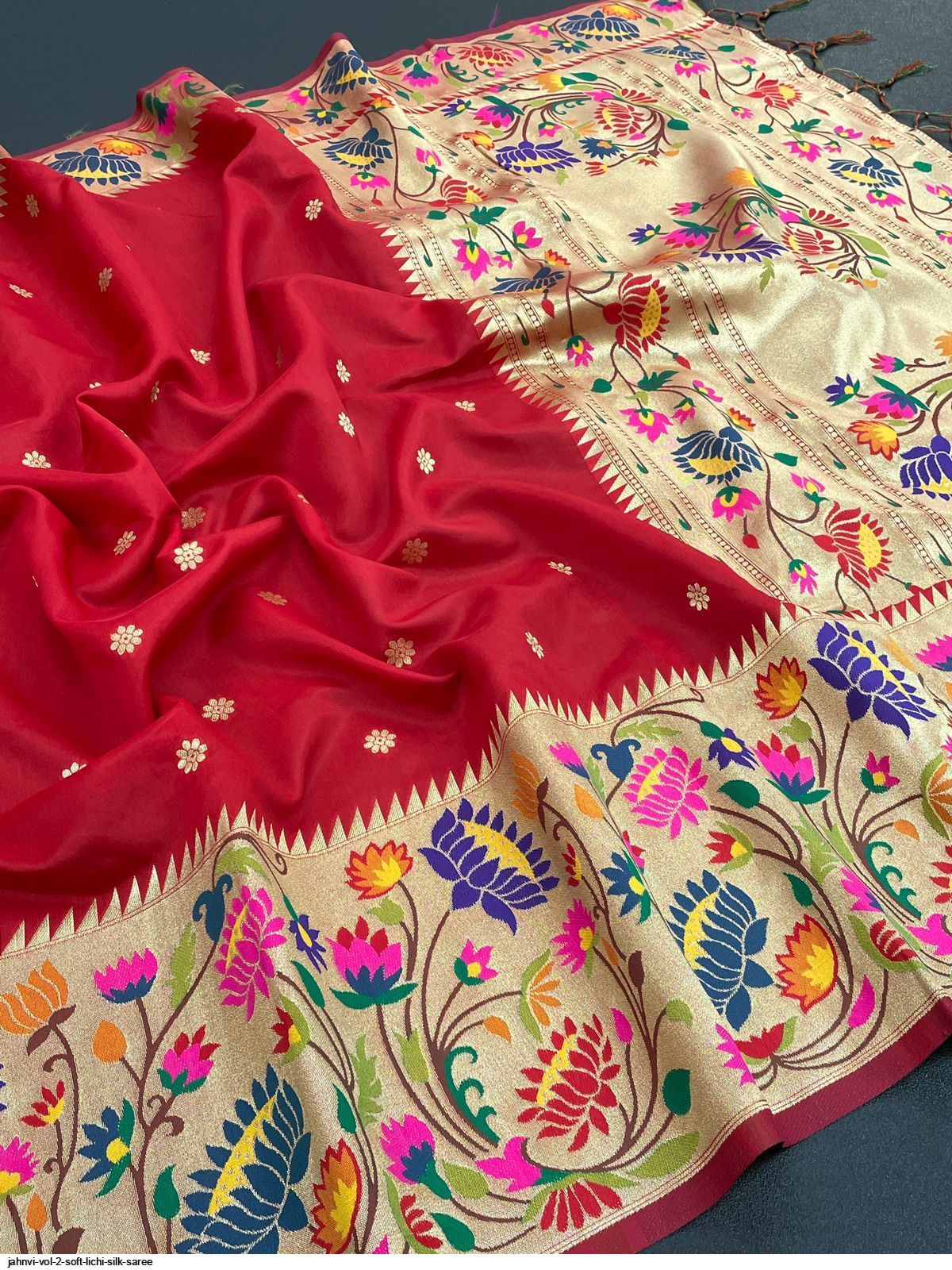 JAHNVI VOL 2 SOFT LICHI SILK SAREE C
