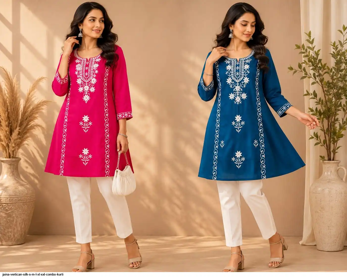 JAINA VERTICAN SILK S M L XL XXL COMBO TUNIC G