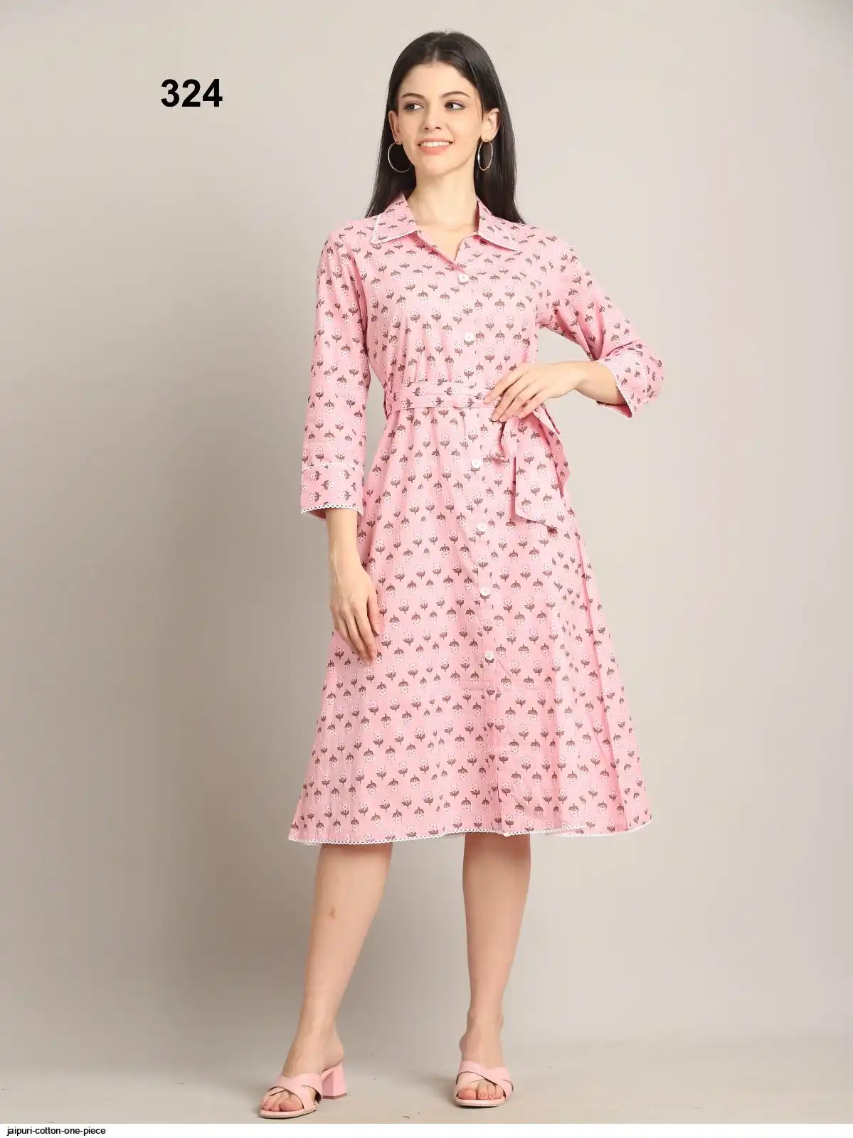 Rajnandini Dress XS To XXL Jaipuri Cotton