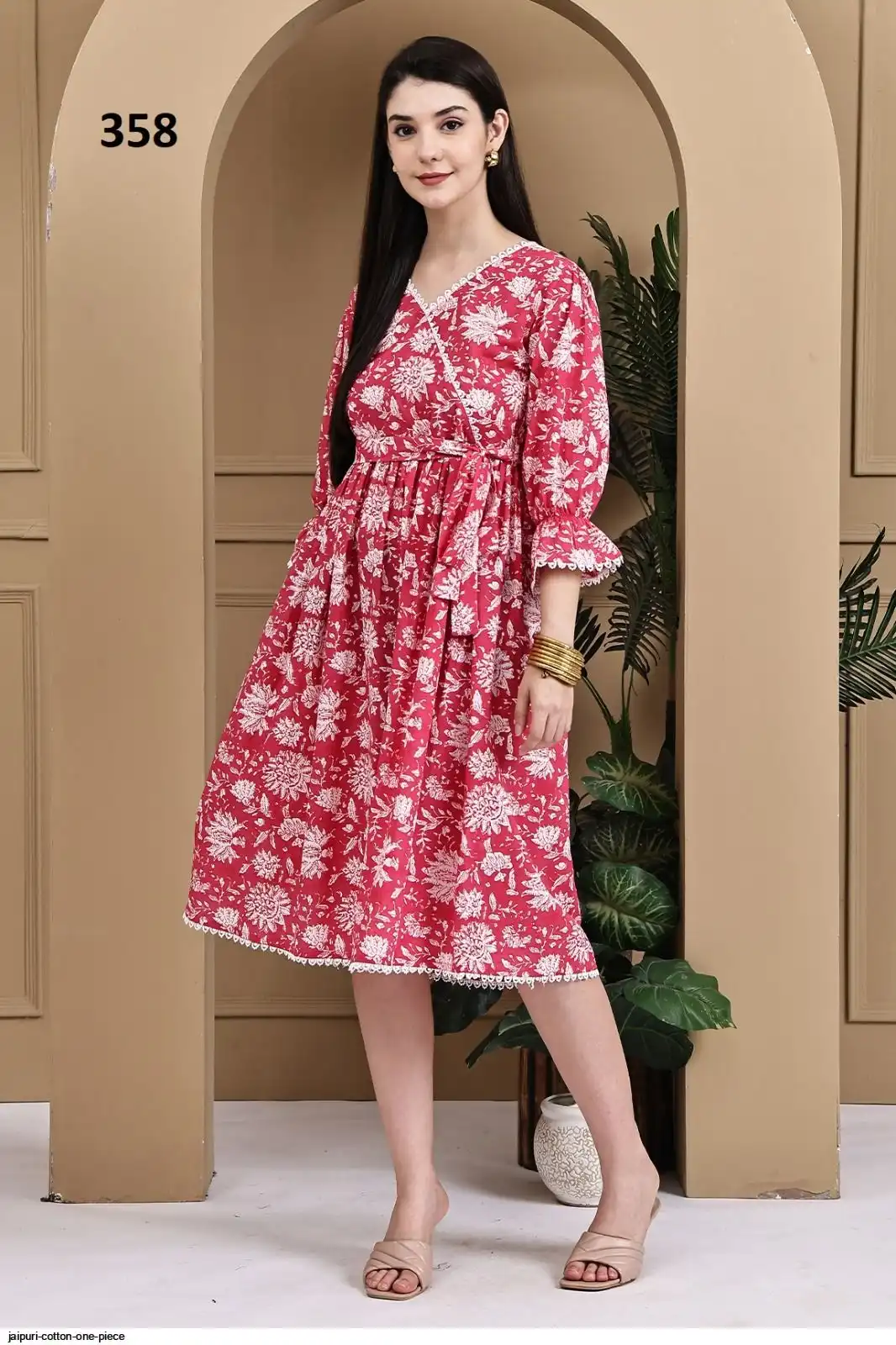 Rajnandini Dress XS To XXL Jaipuri Cotton
