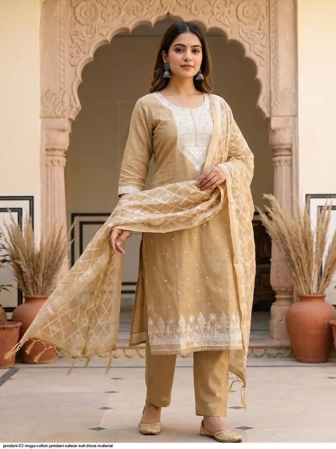jamdani cotton dress material Jamdani 02 Muga Cotton 3 Pc Jamdani Salwar Suit Dress Material