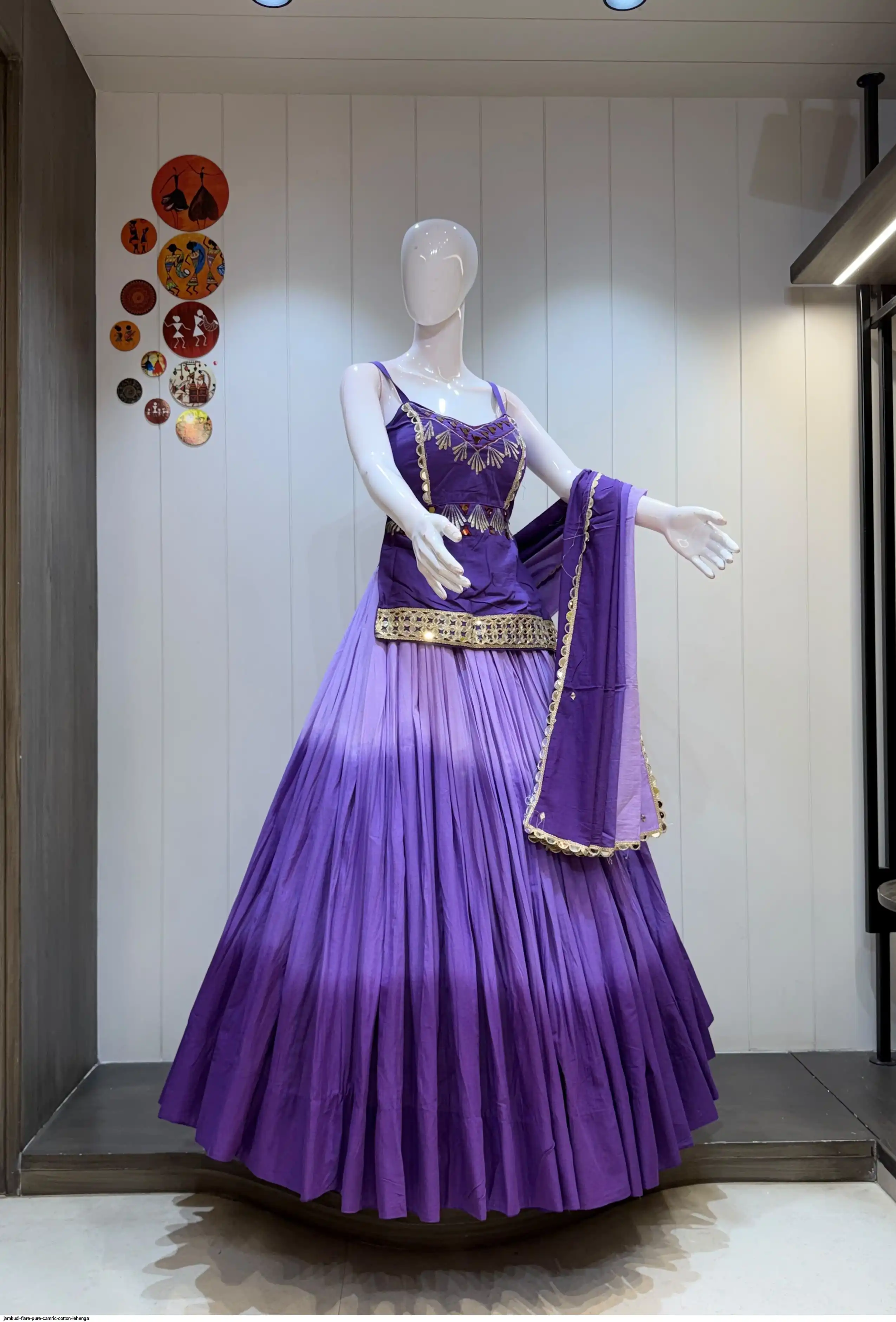 JAMKUDI FLARE PURE CAMRIC COTTON LEHENGA 2