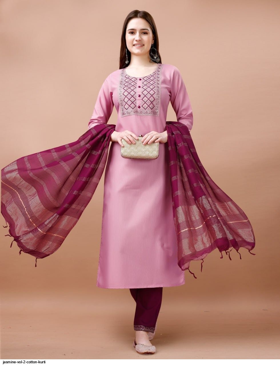JASMINE VOL 2 COTTON KURTI A