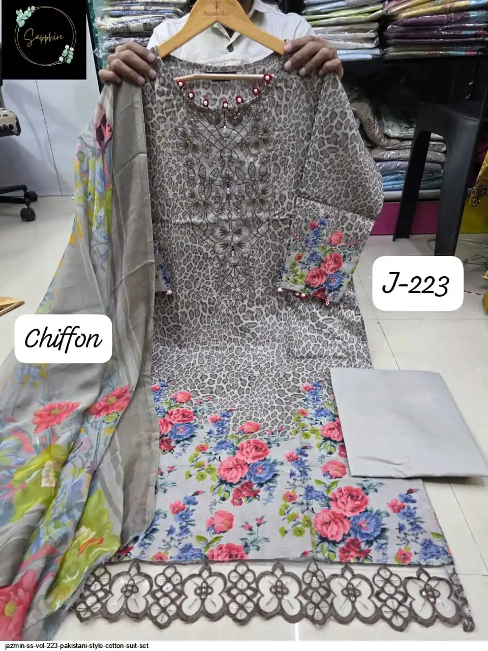 JAZMIN SS VOL 223 PAKISTANI STYLE COTTON SUIT SET E