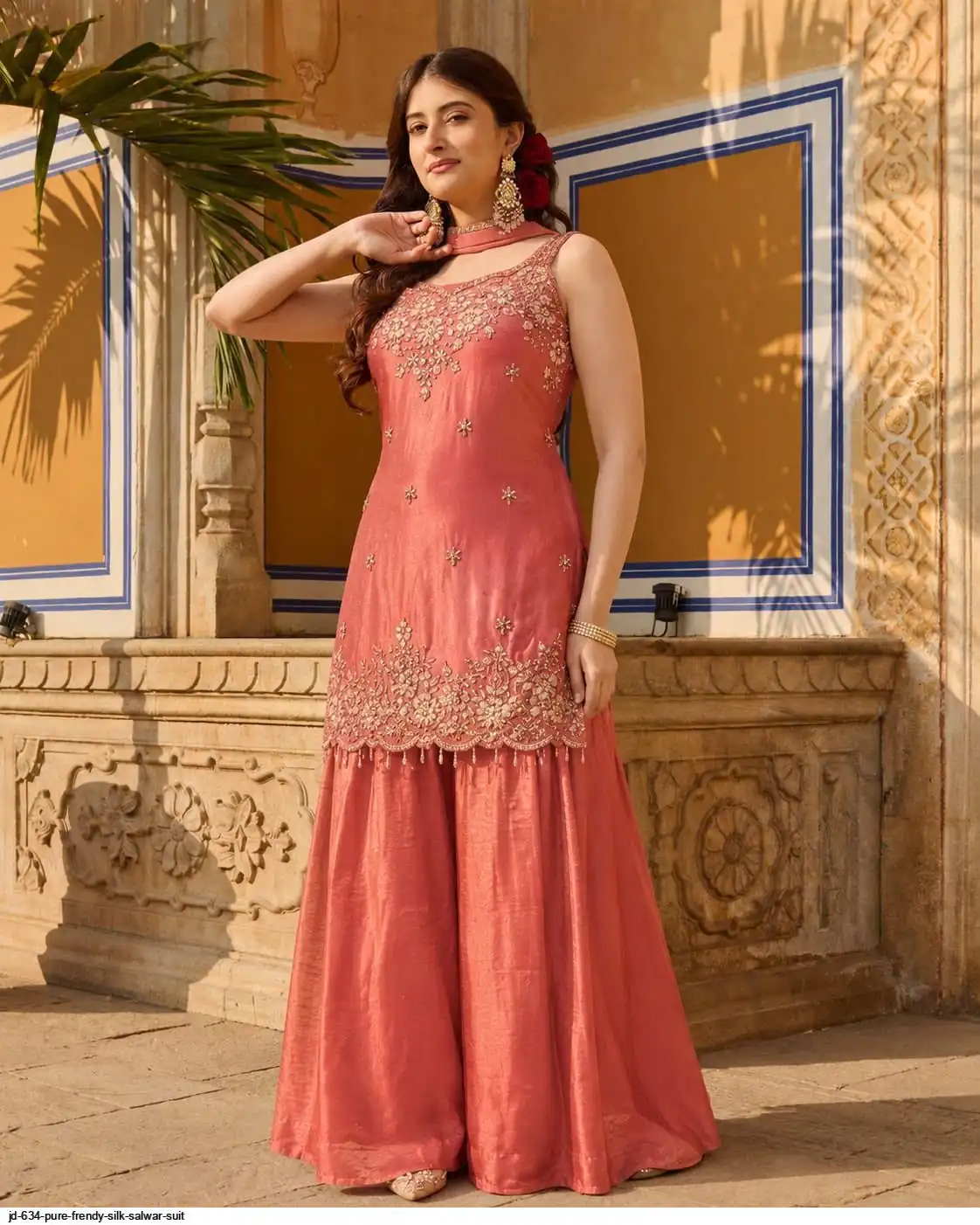 JD 634 PURE FRENDY SILK SALWAR SUIT 2