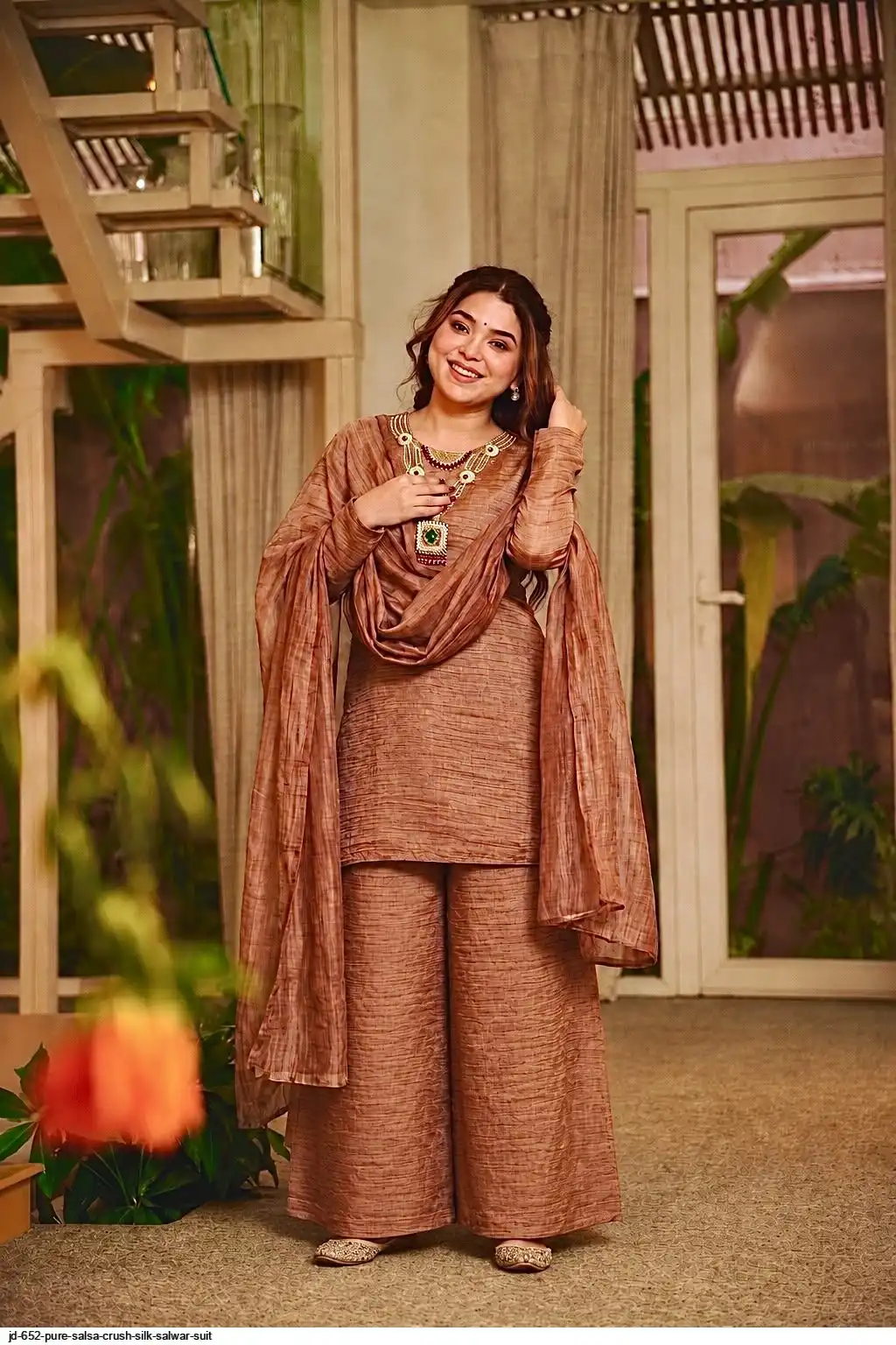 JD 652 PURE SALSA CRUSH SILK SALWAR SUIT 1
