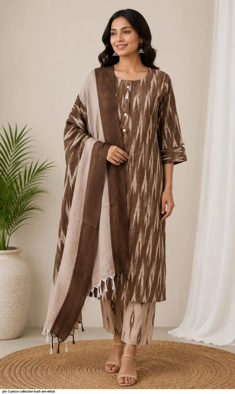JDV 3 PIECE COLLECTION KURTI SET EKKAT A