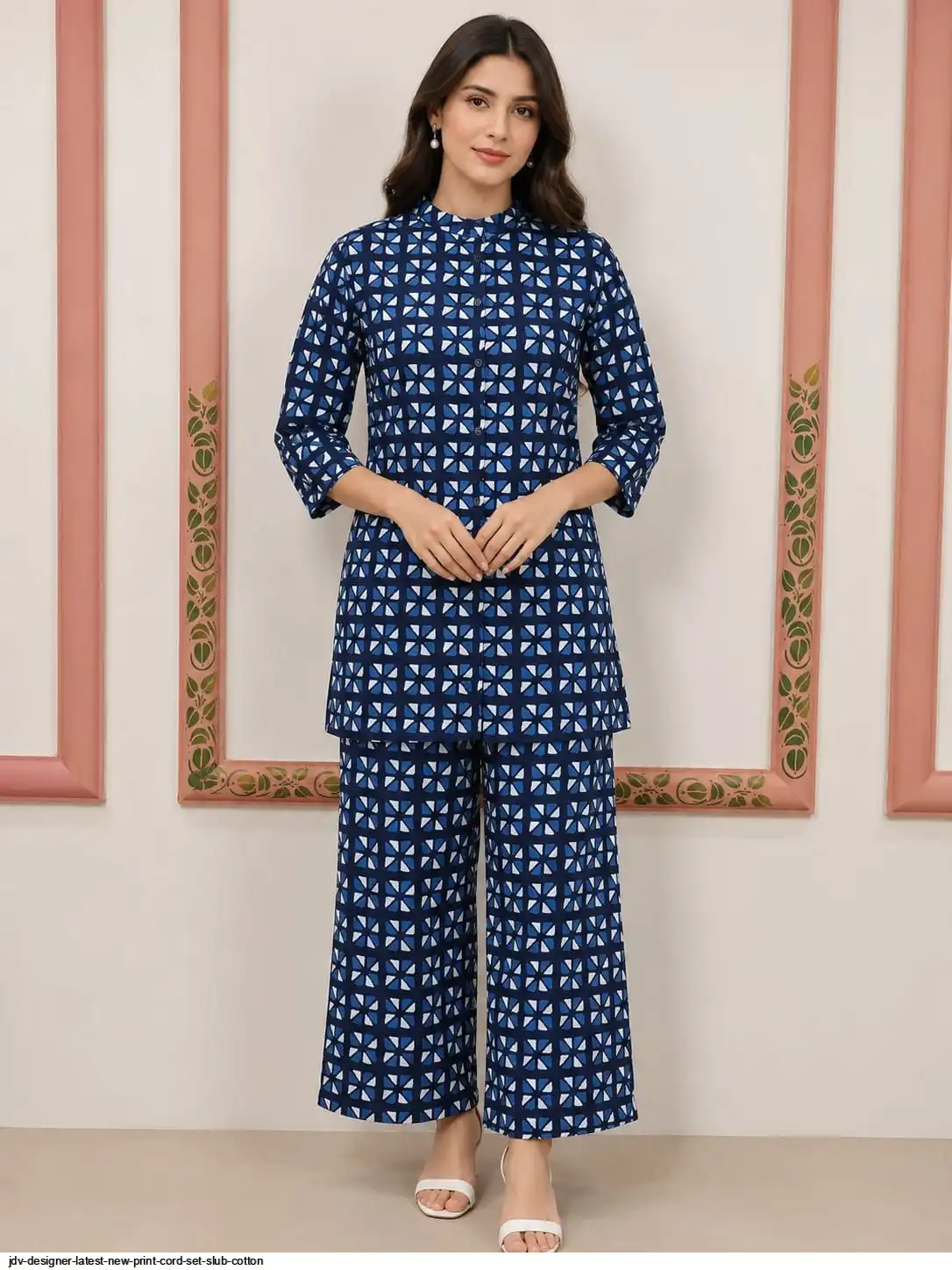 JDV DESIGNER LATEST NEW PRINT CORD SET SLUB COTTON A