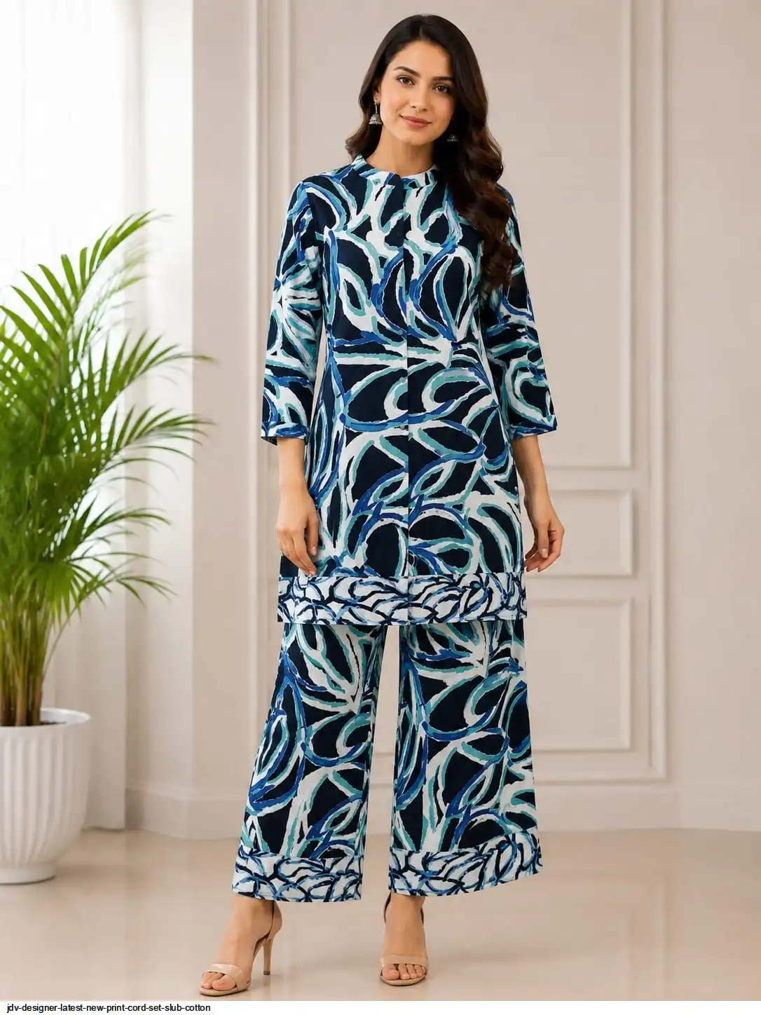 JDV DESIGNER LATEST NEW PRINT CORD SET SLUB COTTON G