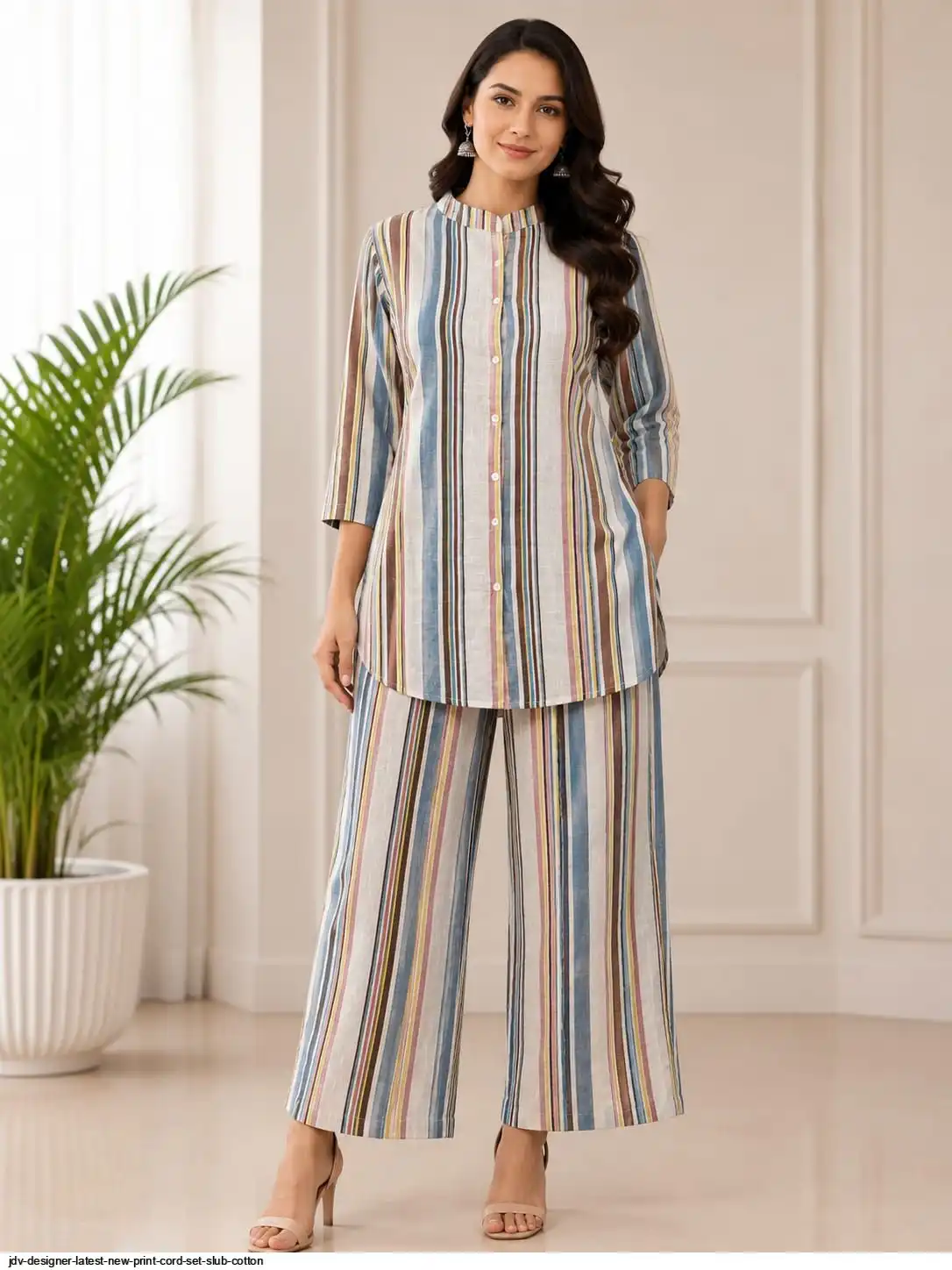 JDV DESIGNER LATEST NEW PRINT CORD SET SLUB COTTON I