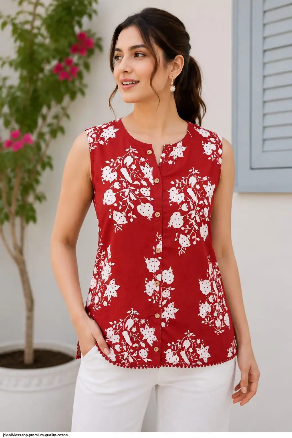 JDV SLIVLESS TOP PREMIUM QUALITY COTTON 13