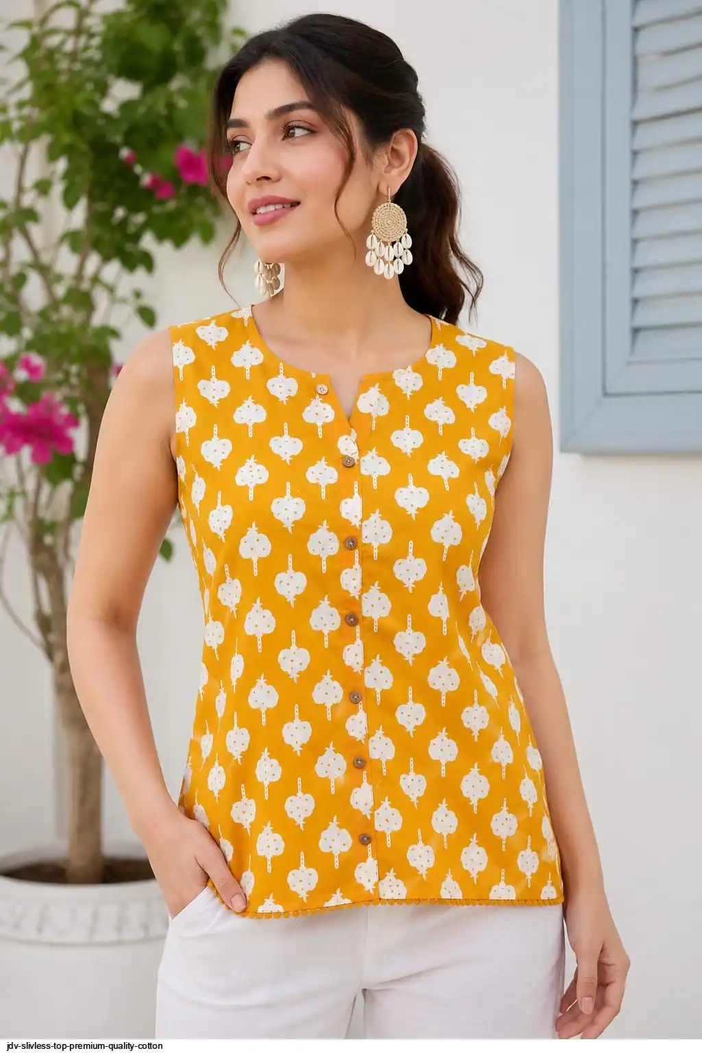 JDV SLIVLESS TOP PREMIUM QUALITY COTTON 16