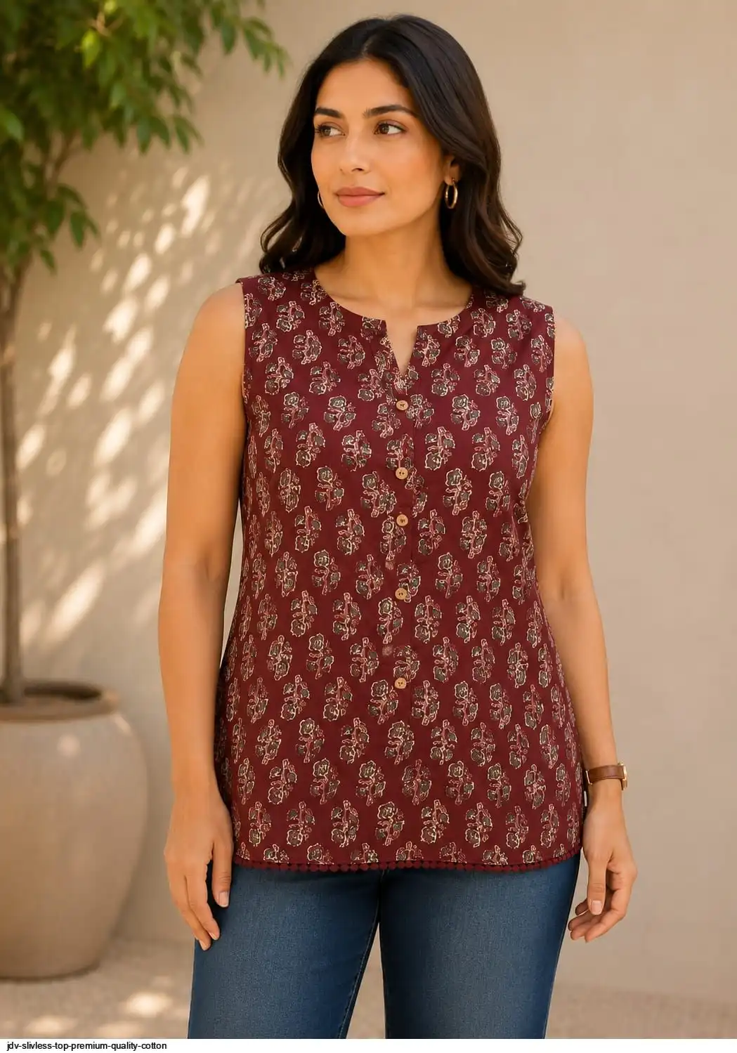 JDV SLIVLESS TOP PREMIUM QUALITY COTTON 21