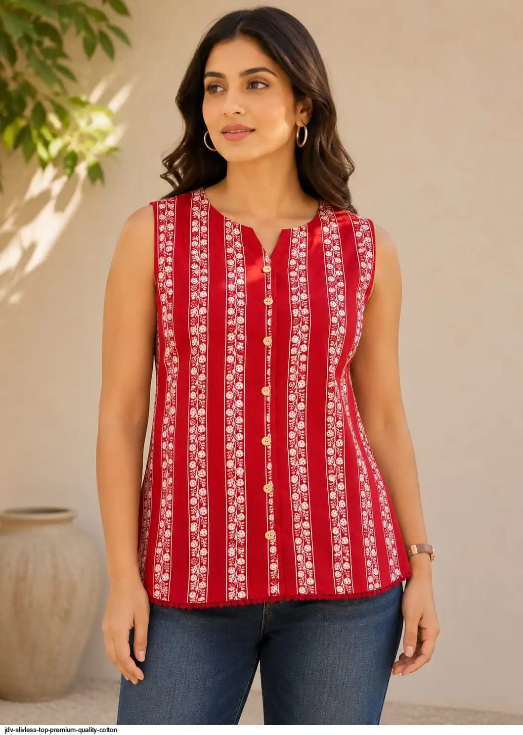 JDV SLIVLESS TOP PREMIUM QUALITY COTTON 26
