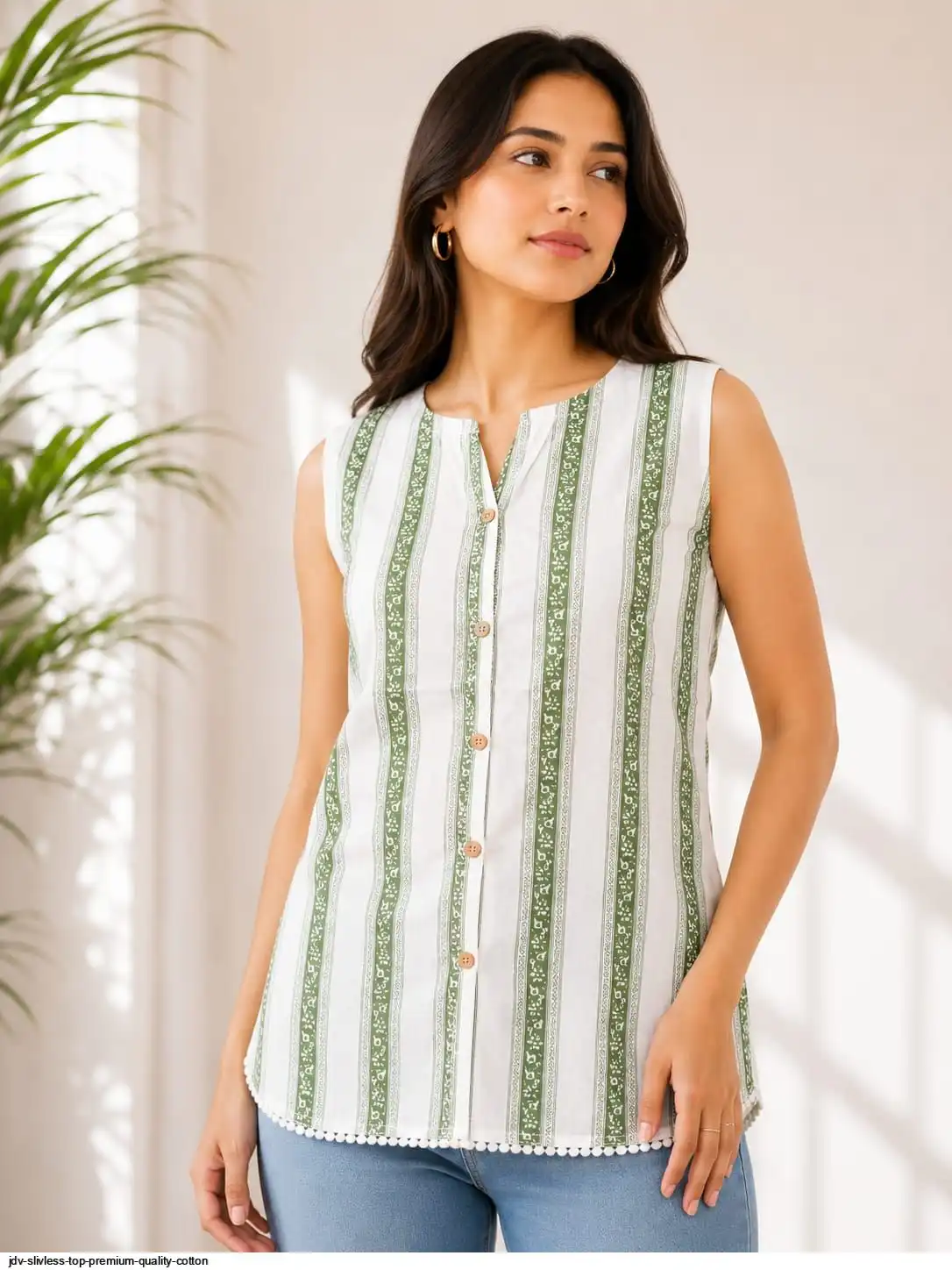 JDV SLIVLESS TOP PREMIUM QUALITY COTTON 30