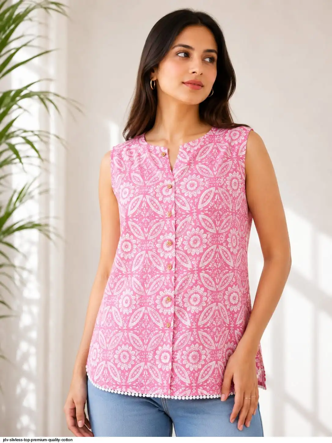 JDV SLIVLESS TOP PREMIUM QUALITY COTTON 32