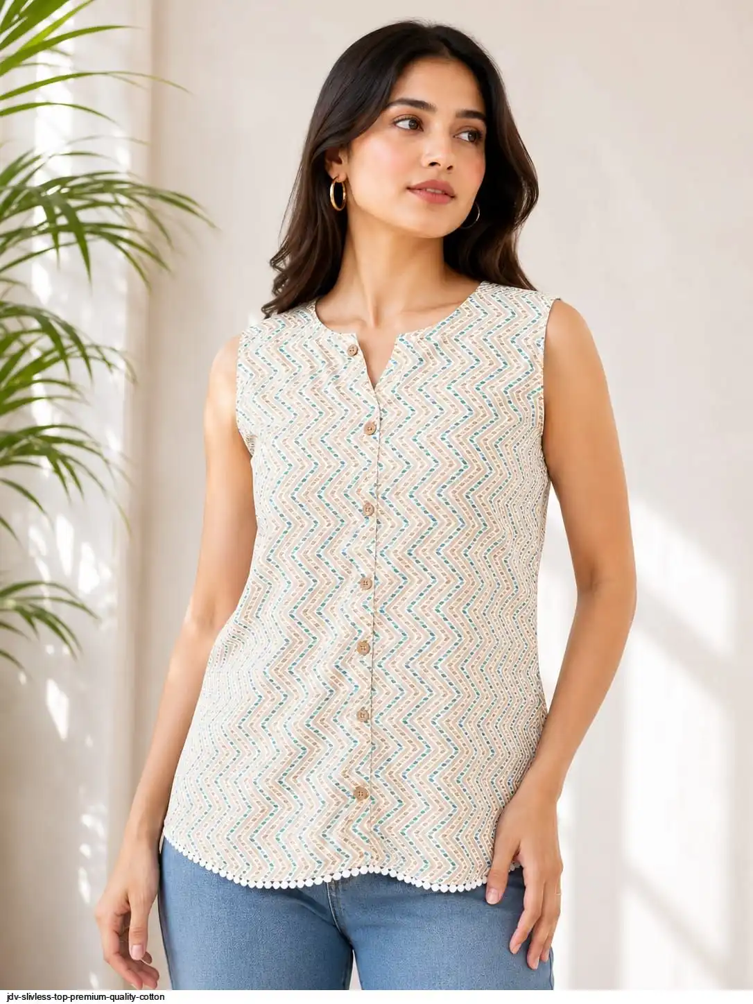 JDV SLIVLESS TOP PREMIUM QUALITY COTTON 34