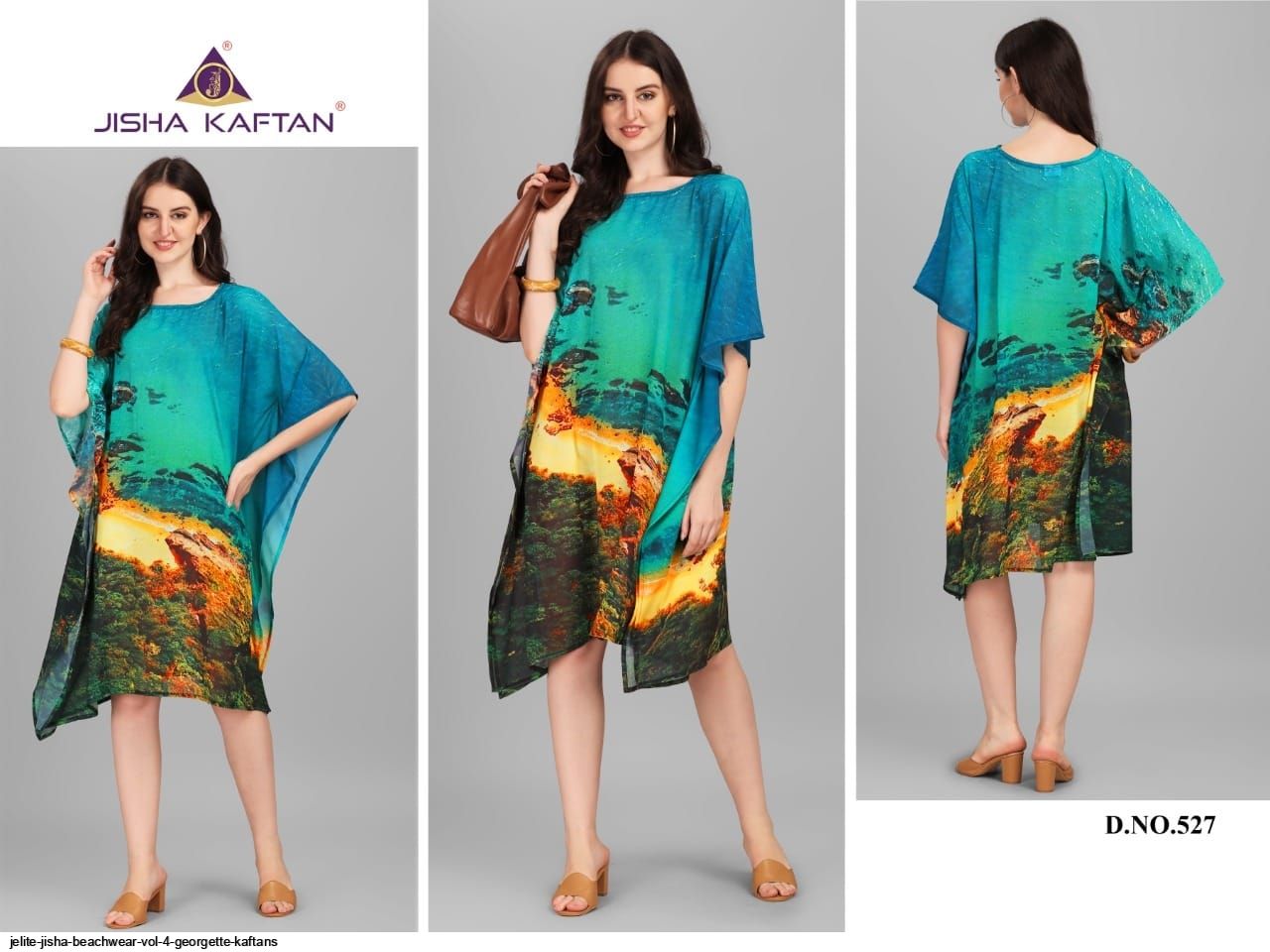 JELITE JISHA BEACHWEAR VOL 4 GEORGETTE KAFTANS A