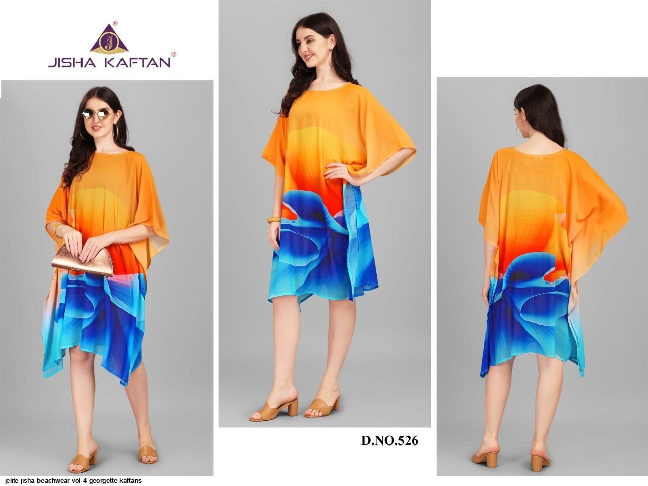 JELITE JISHA BEACHWEAR VOL 4 GEORGETTE KAFTANS C