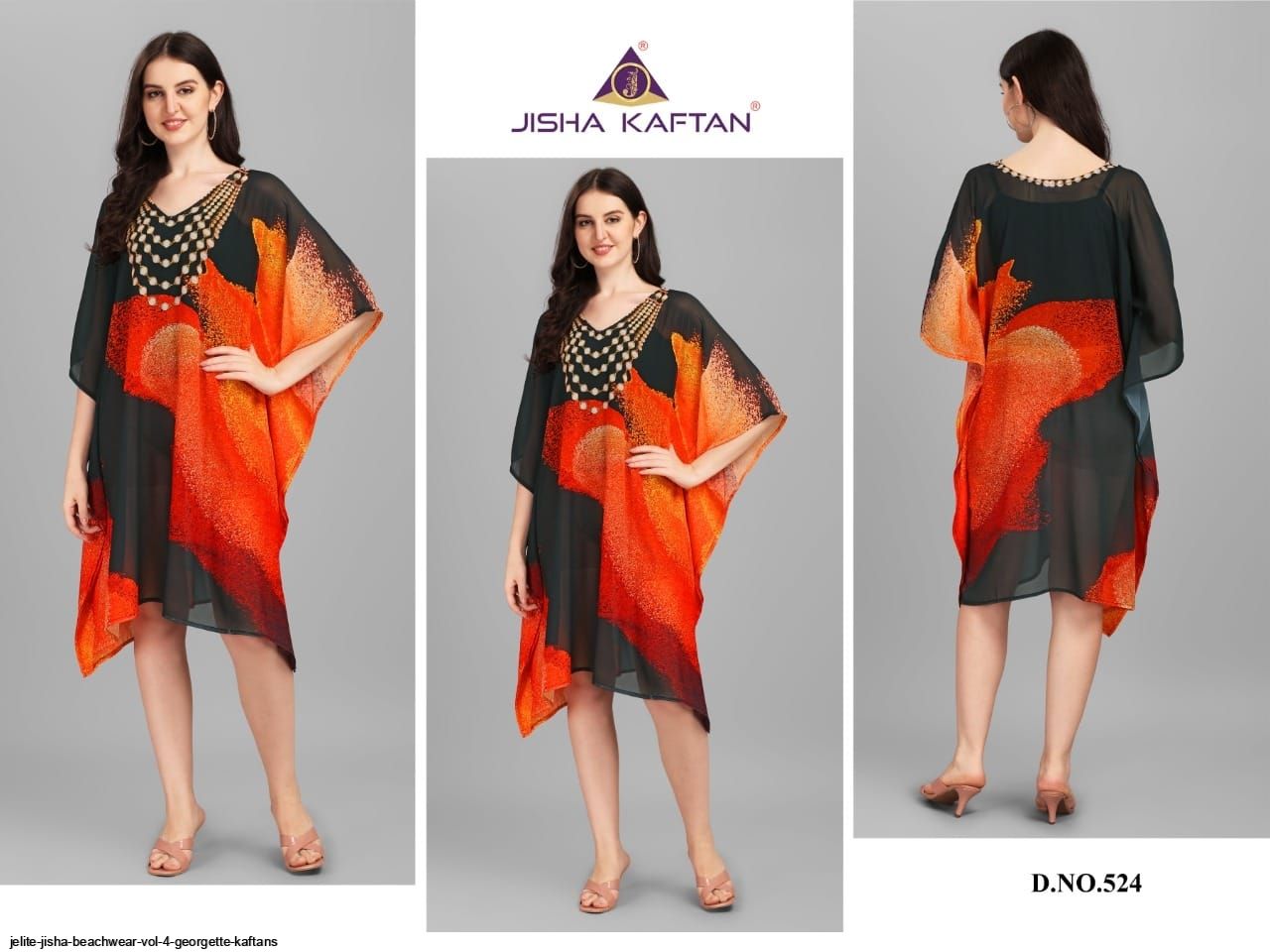 JELITE JISHA BEACHWEAR VOL 4 GEORGETTE KAFTANS G