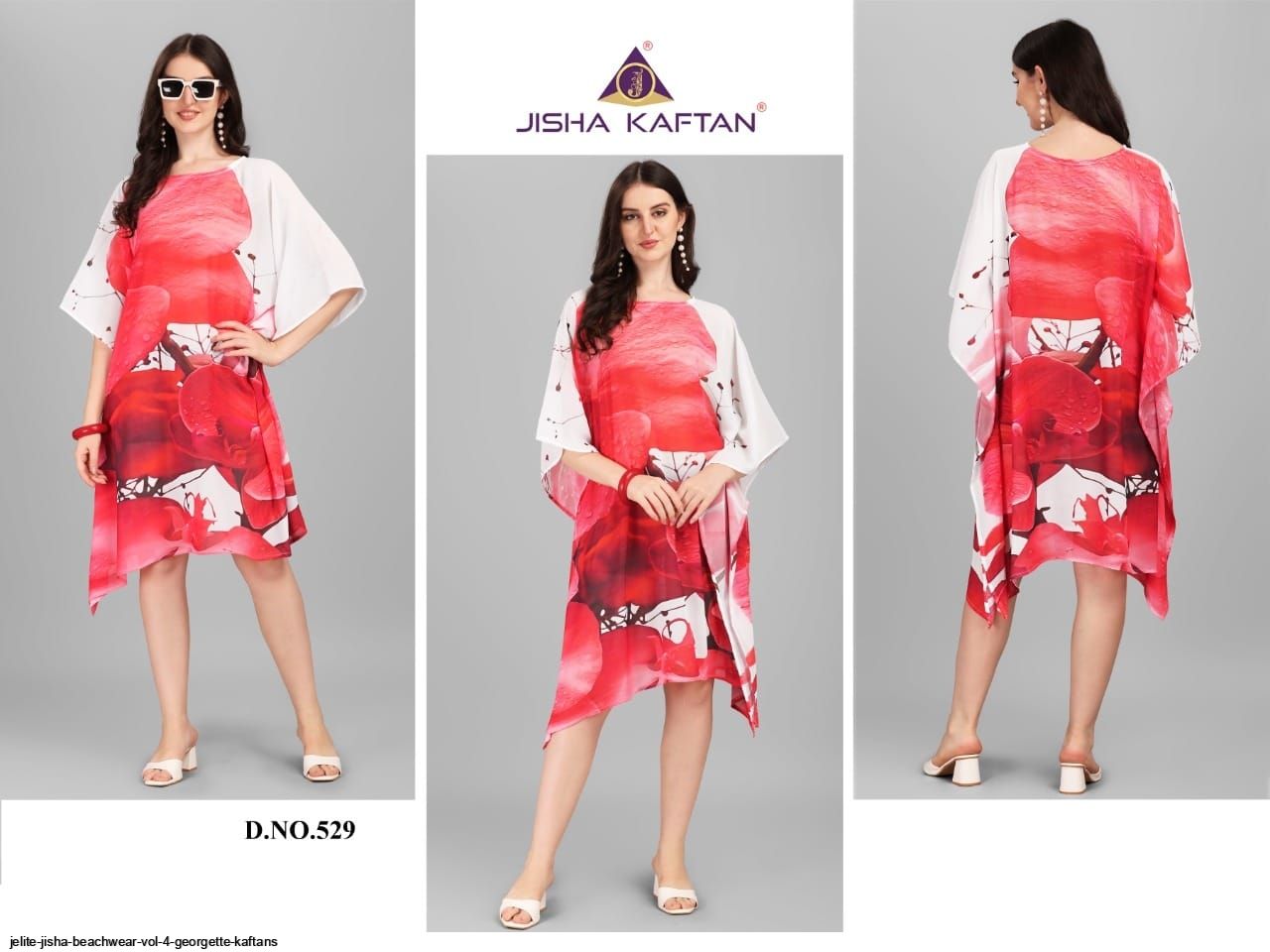 JELITE JISHA BEACHWEAR VOL 4 GEORGETTE KAFTANS D
