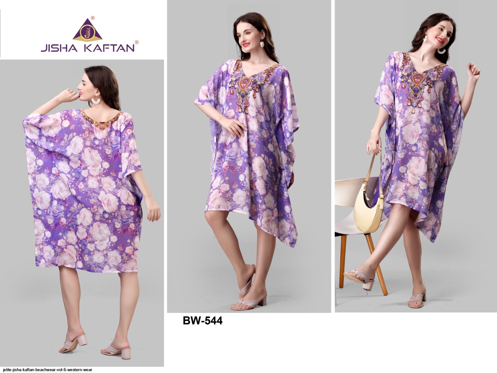 JELITE JISHA KAFTAN BEACHWEAR VOL 6 WESTERN WEAR D