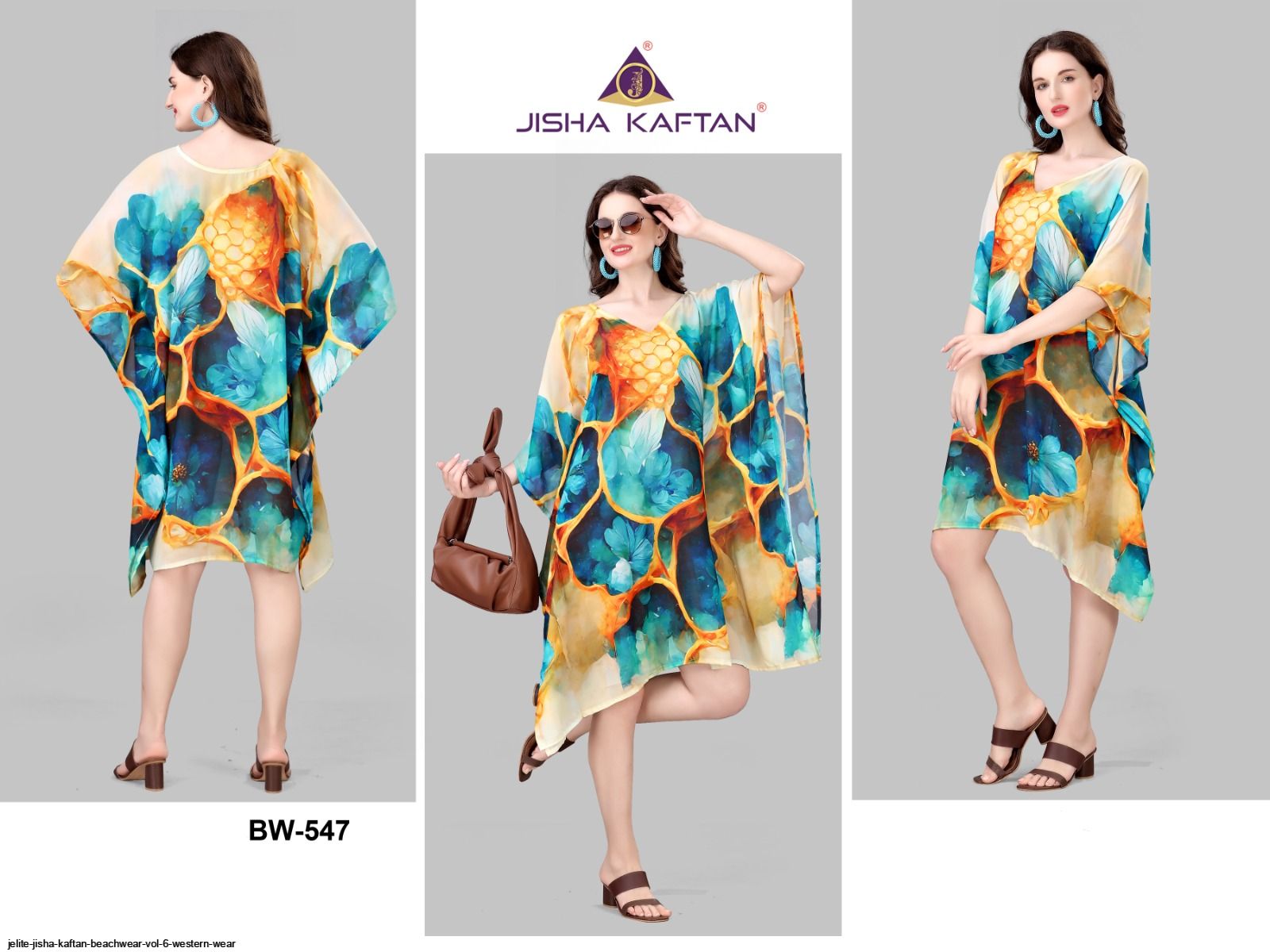 JELITE JISHA KAFTAN BEACHWEAR VOL 6 WESTERN WEAR G