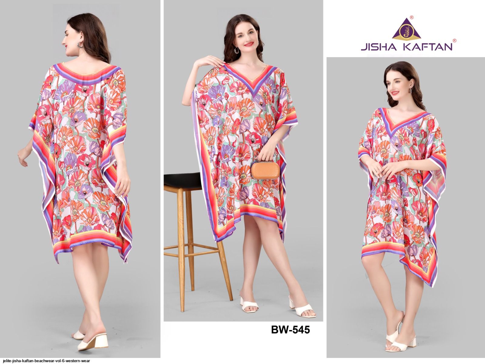 JELITE JISHA KAFTAN BEACHWEAR VOL 6 WESTERN WEAR H
