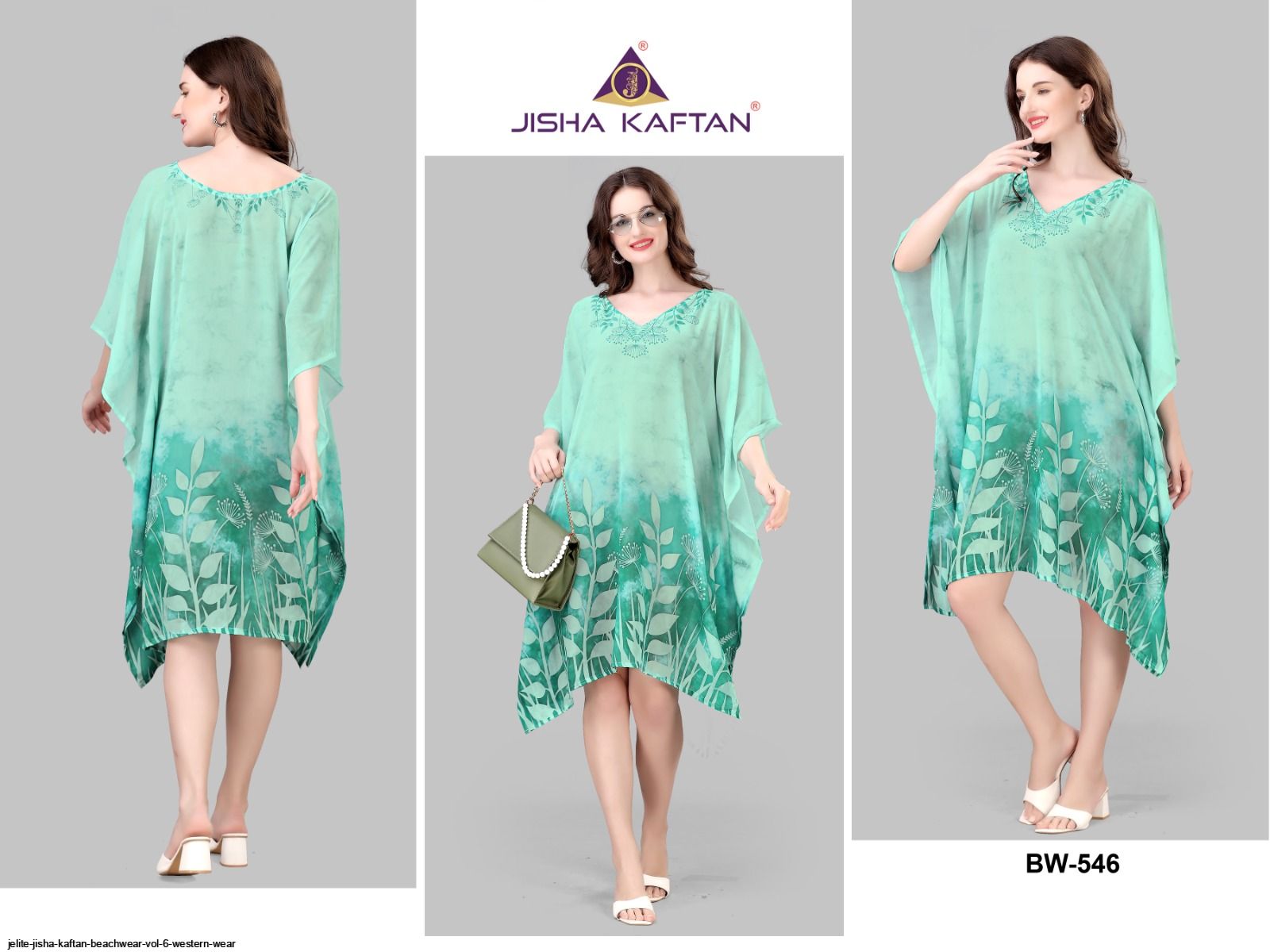 JELITE JISHA KAFTAN BEACHWEAR VOL 6 WESTERN WEAR F