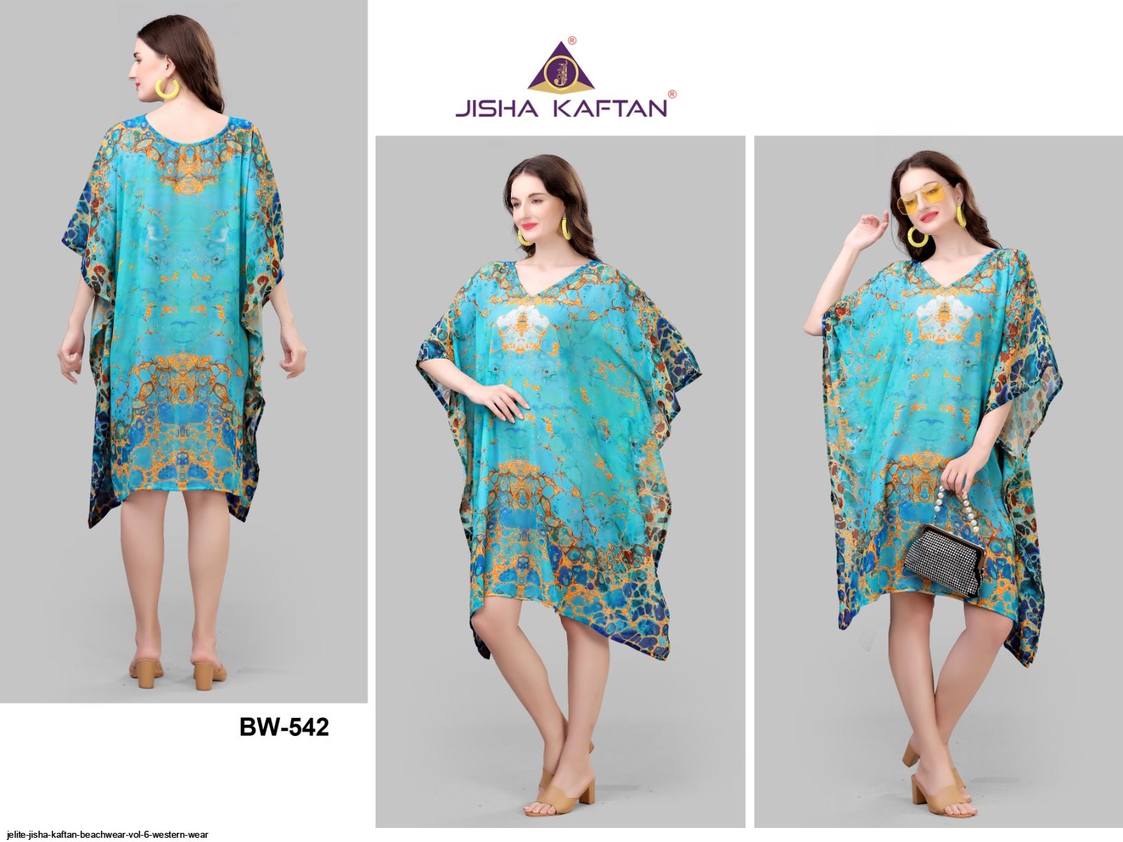 JELITE JISHA KAFTAN BEACHWEAR VOL 6 WESTERN WEAR E