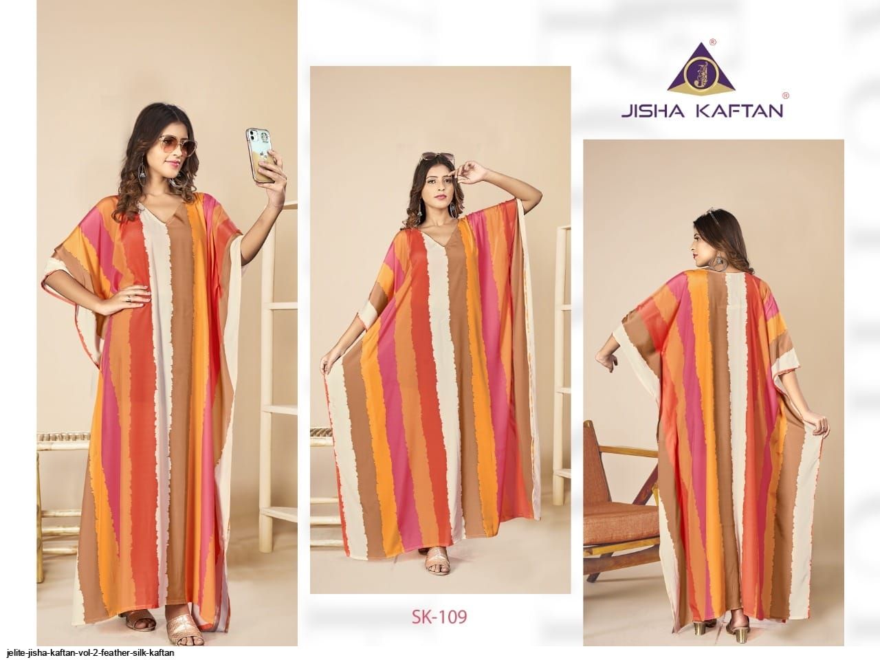 JELITE JISHA KAFTAN VOL 2 FEATHER SILK KAFTAN A