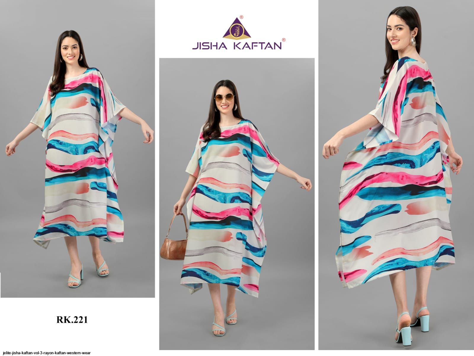 JELITE JISHA KAFTAN VOL 3 RAYON KAFTAN WESTERN WEAR D