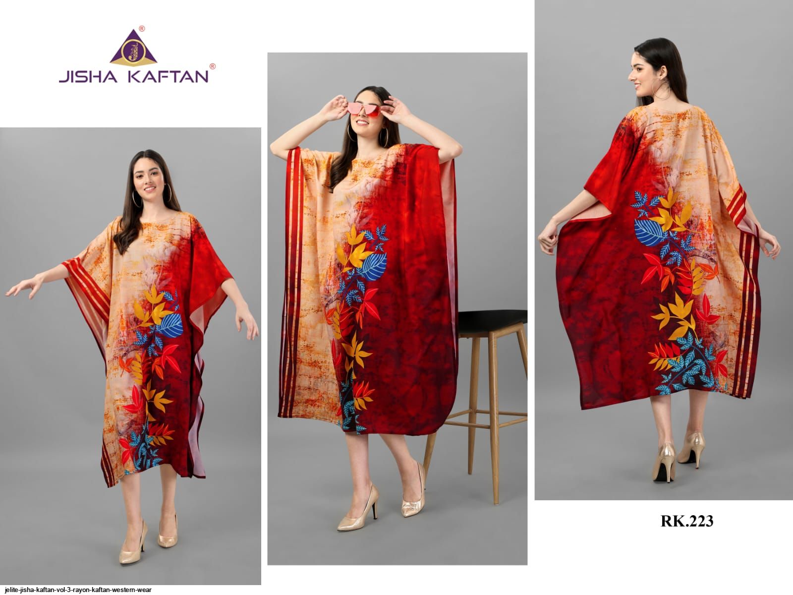 JELITE JISHA KAFTAN VOL 3 RAYON KAFTAN WESTERN WEAR C
