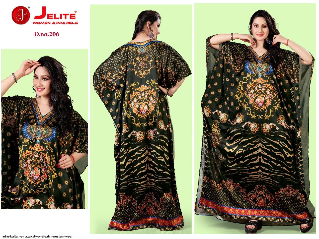 JELITE KAFTAN E NAZAKAT VOL 2 SATIN WESTERN WEAR F