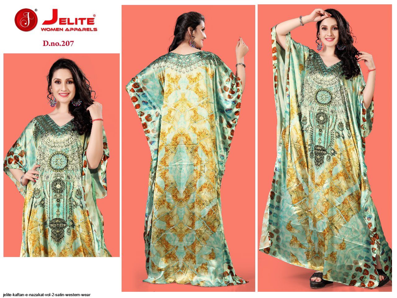 JELITE KAFTAN E NAZAKAT VOL 2 SATIN WESTERN WEAR G