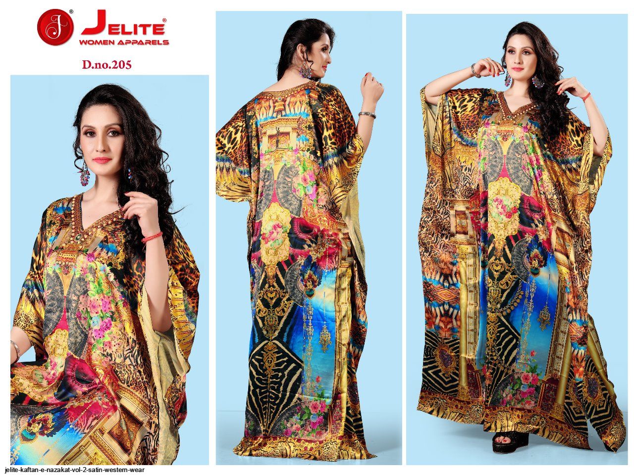 JELITE KAFTAN E NAZAKAT VOL 2 SATIN WESTERN WEAR E