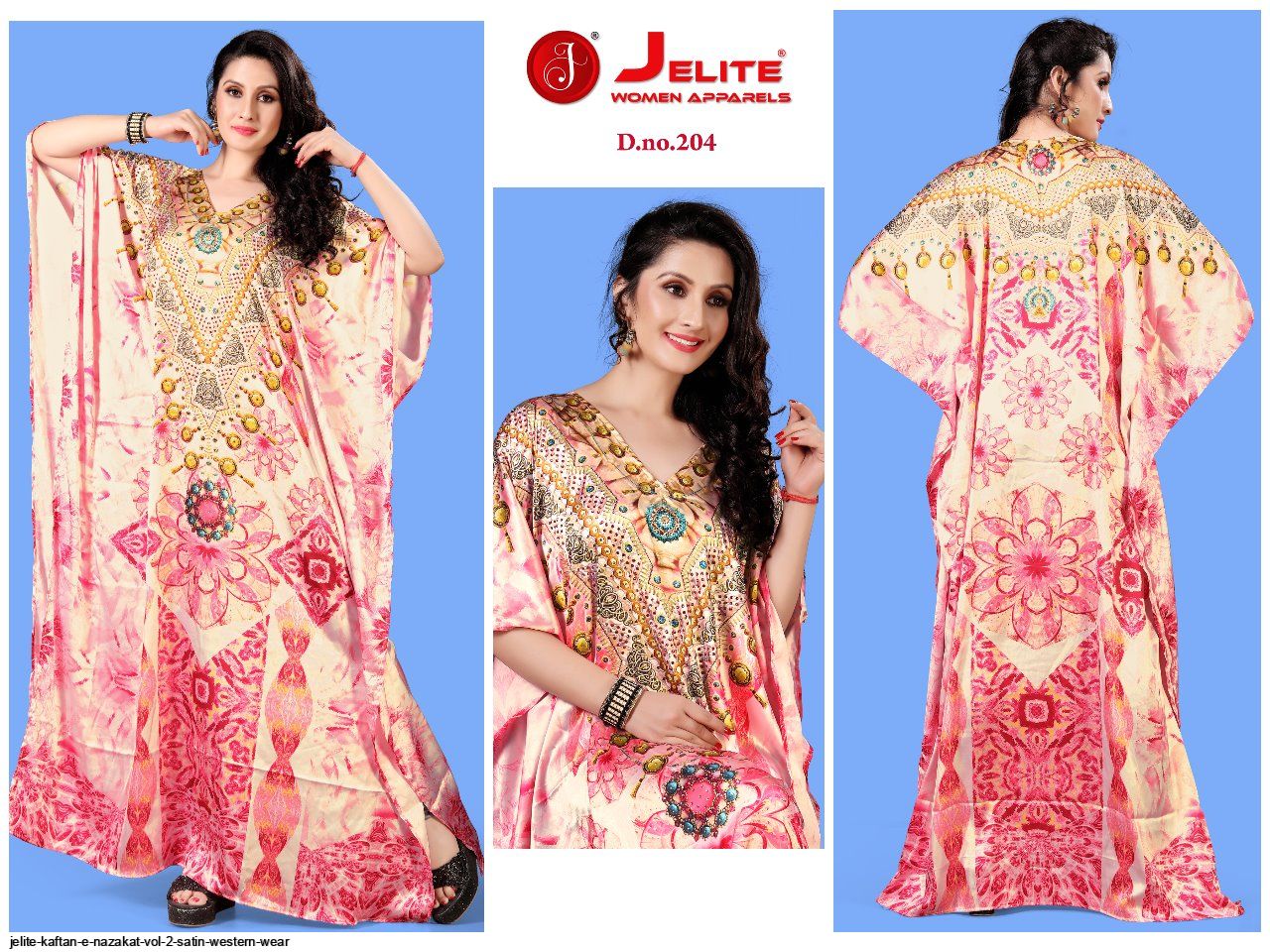 JELITE KAFTAN E NAZAKAT VOL 2 SATIN WESTERN WEAR D
